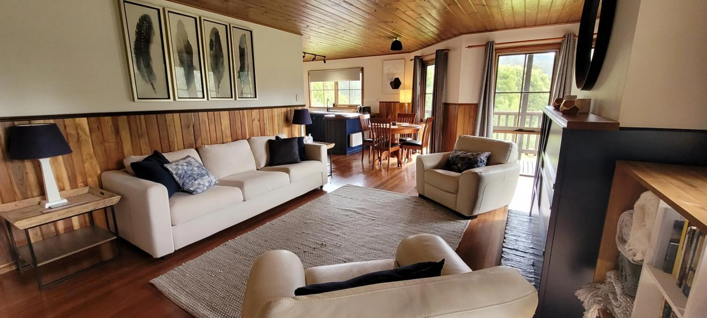 Living room in Tall Trees Eco Retreat - Blackwood Cottage