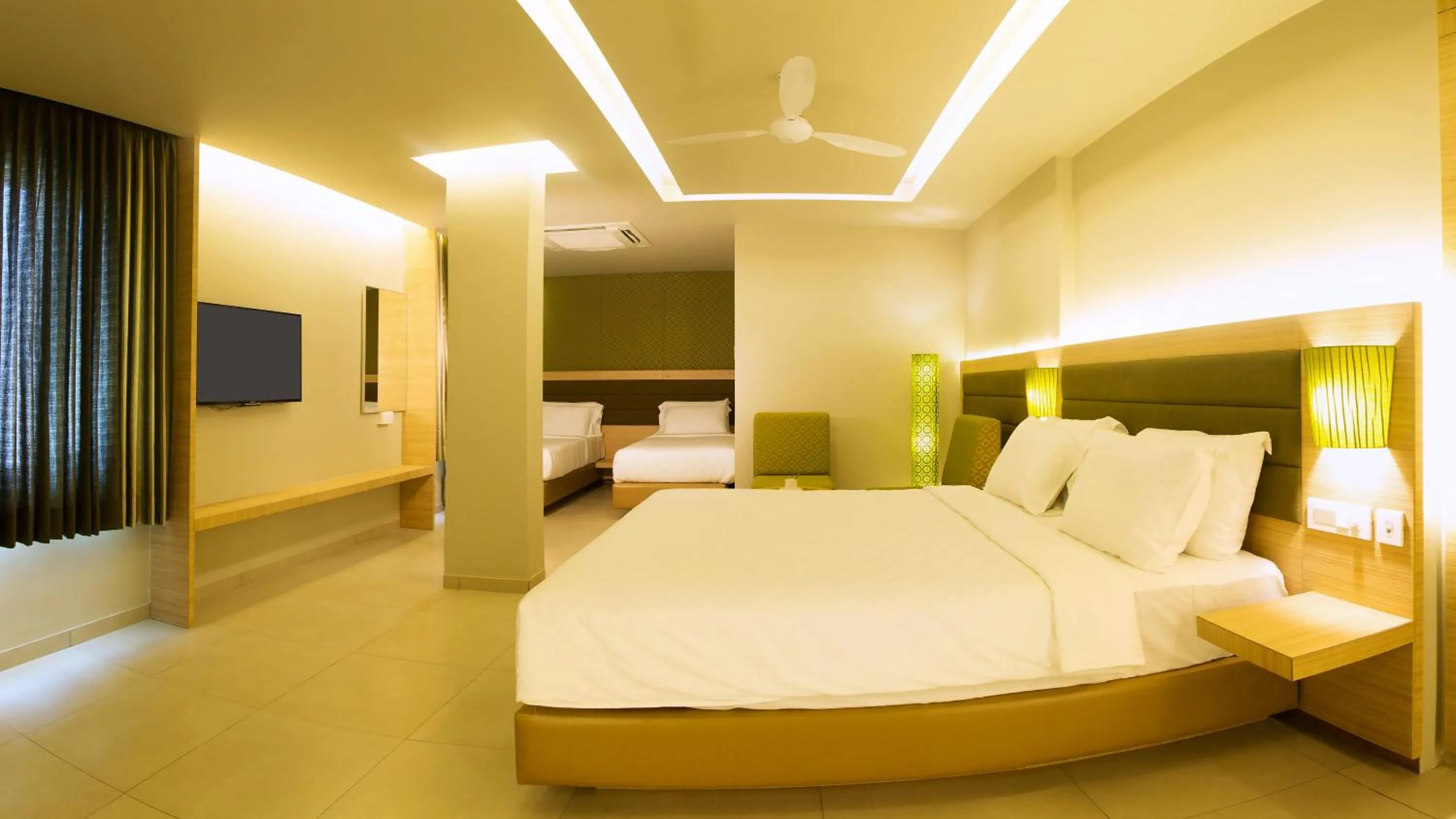 Photo of the whole room, Bed in KVM Hotels Srirangam