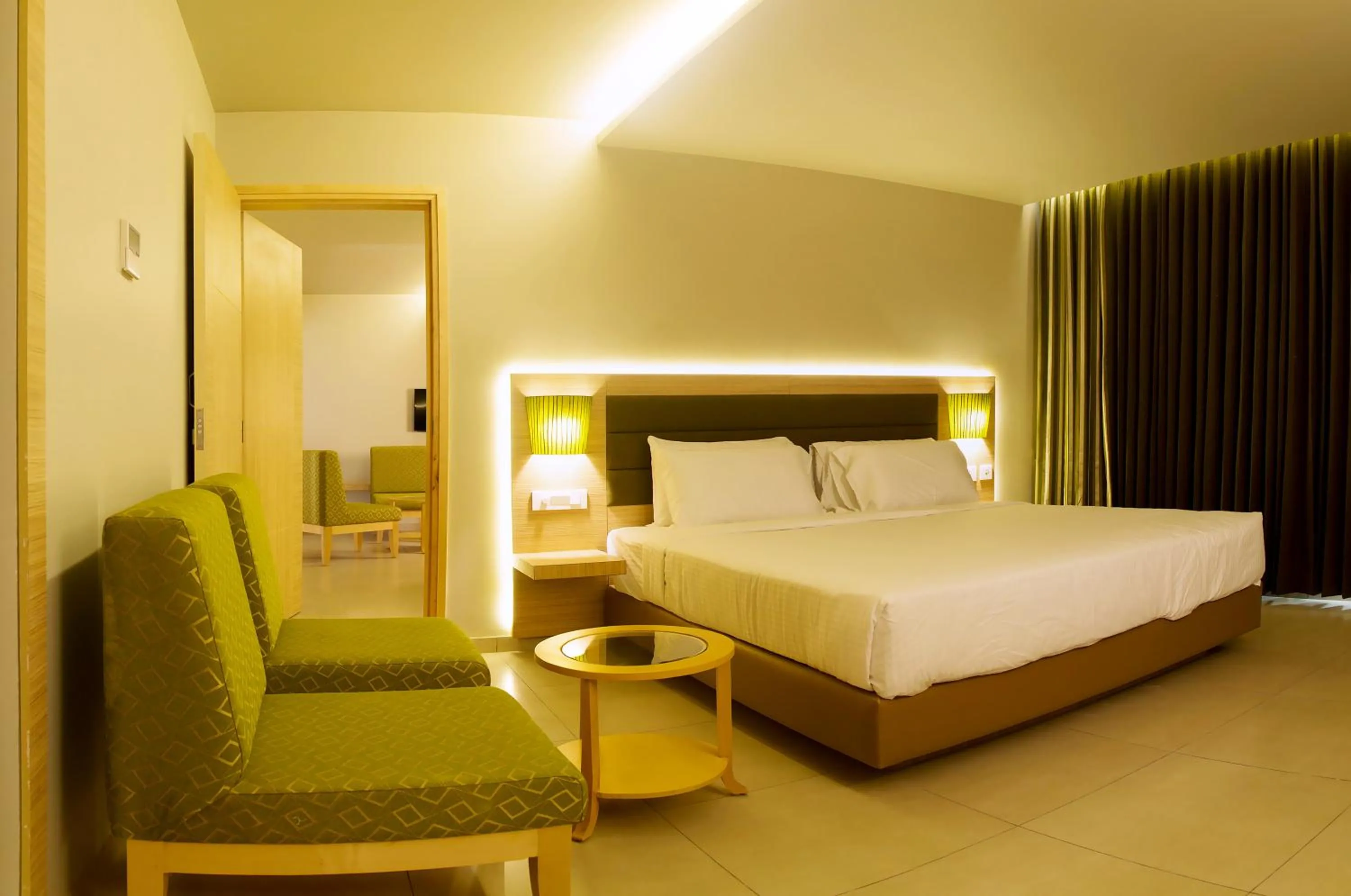 Photo of the whole room, Bed in KVM Hotels Srirangam