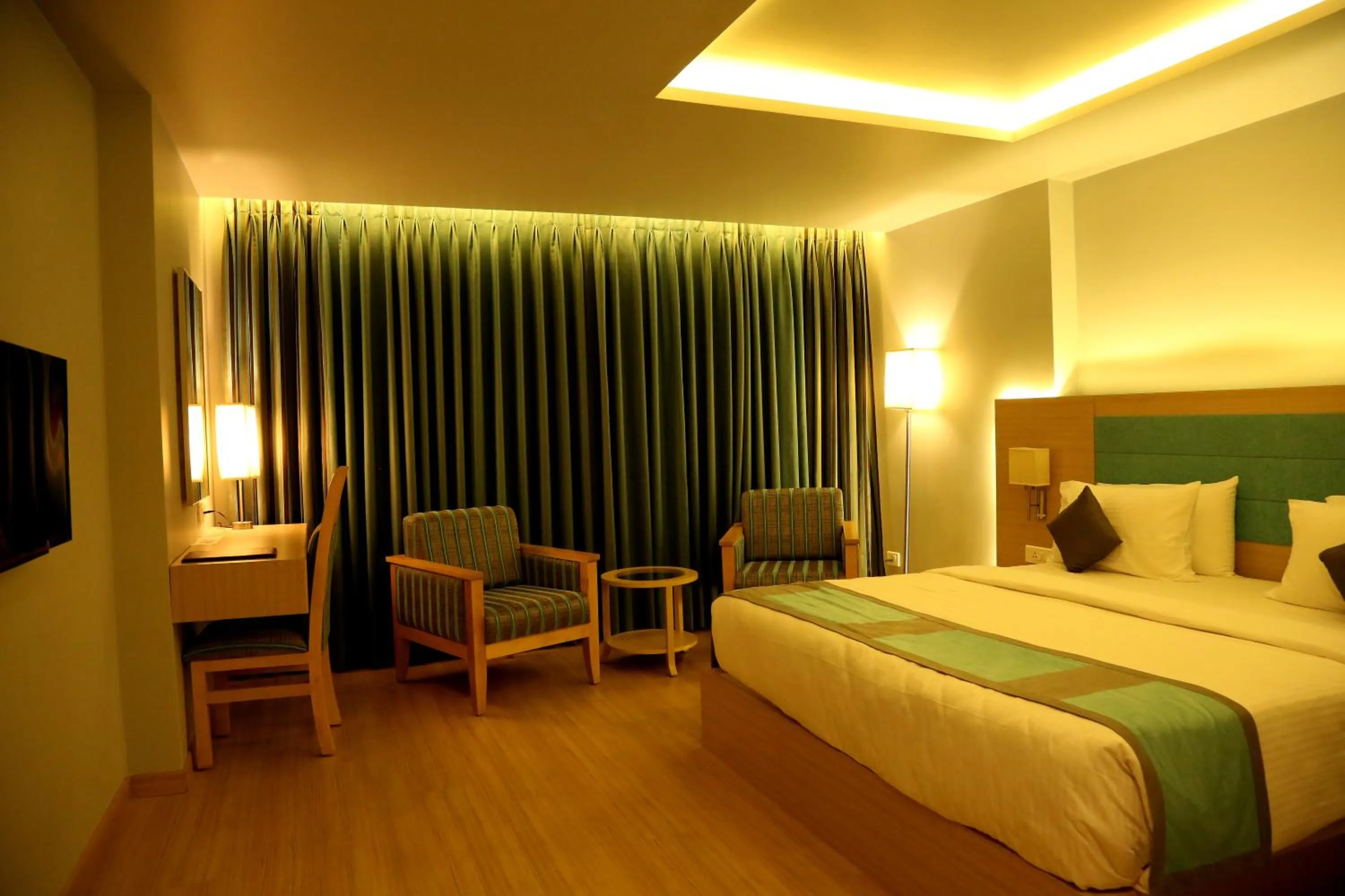 Bed in KVM Hotels Srirangam