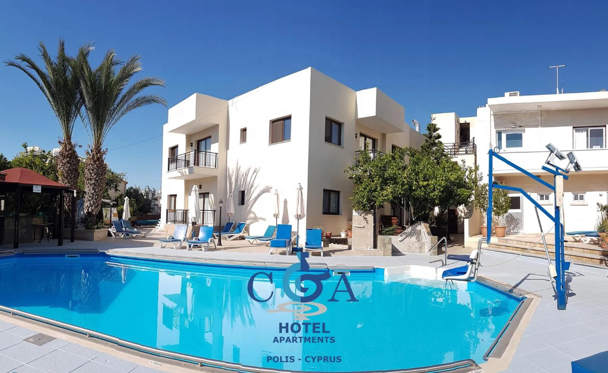 Swimming pool in C & A Hotel Apartments