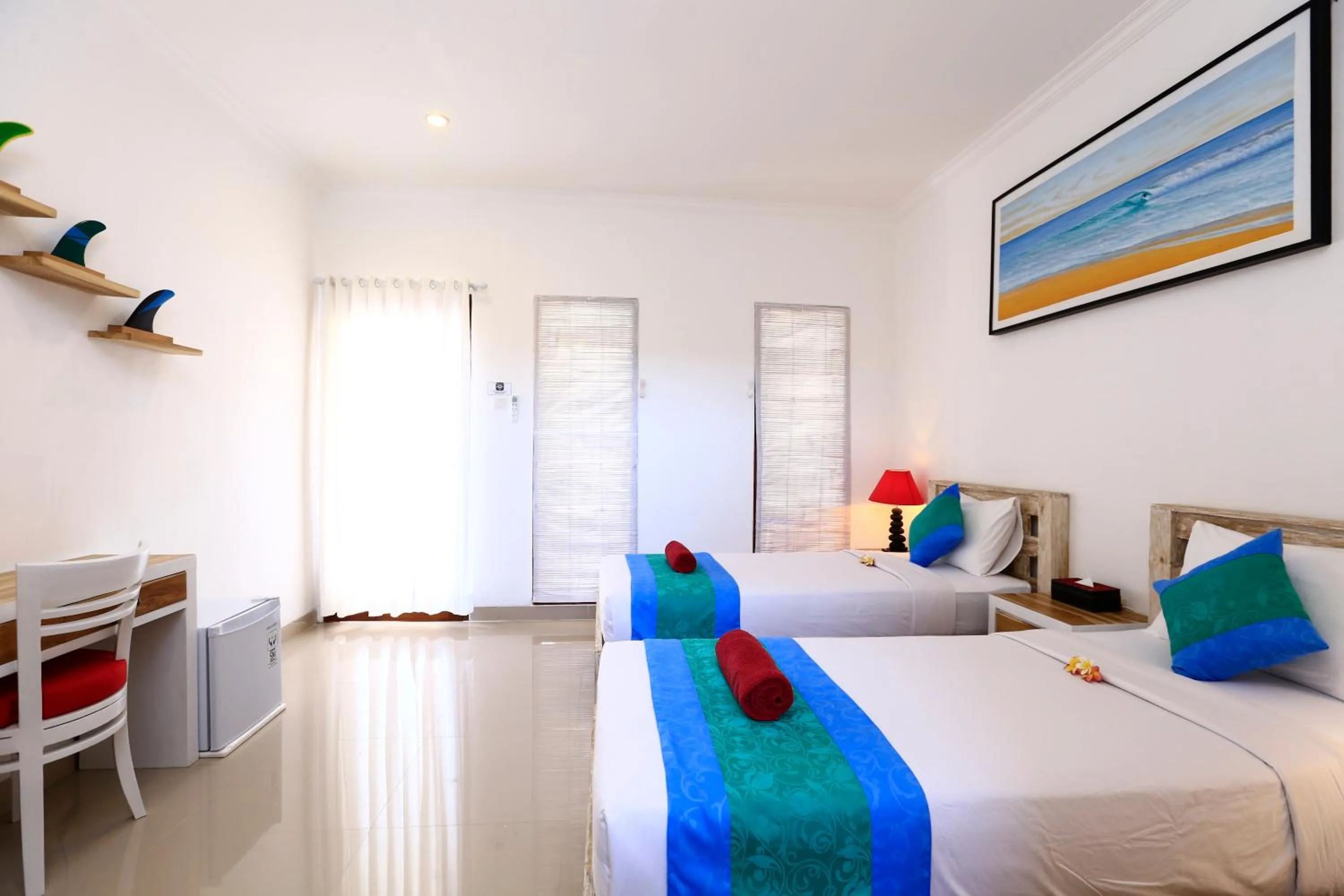 Bed in Surf Lodge Canggu