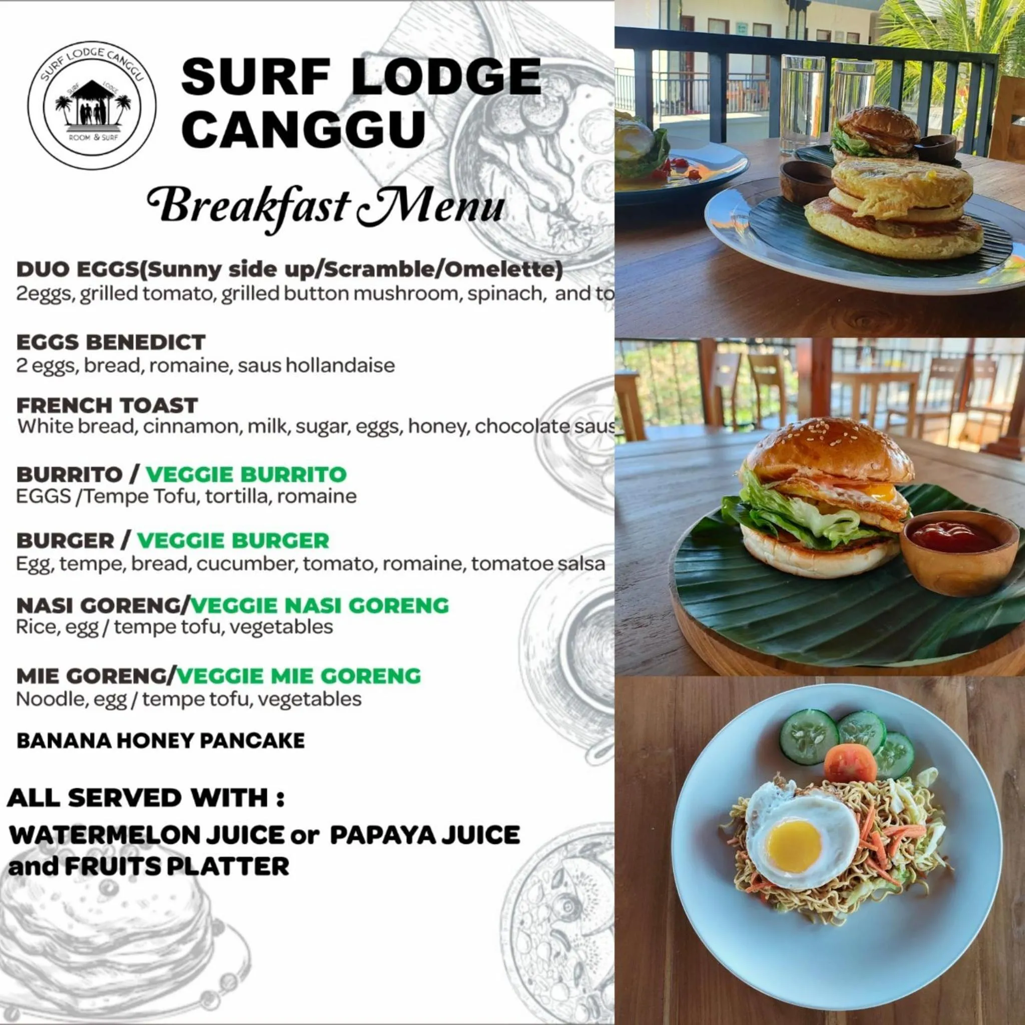 Breakfast in Surf Lodge Canggu