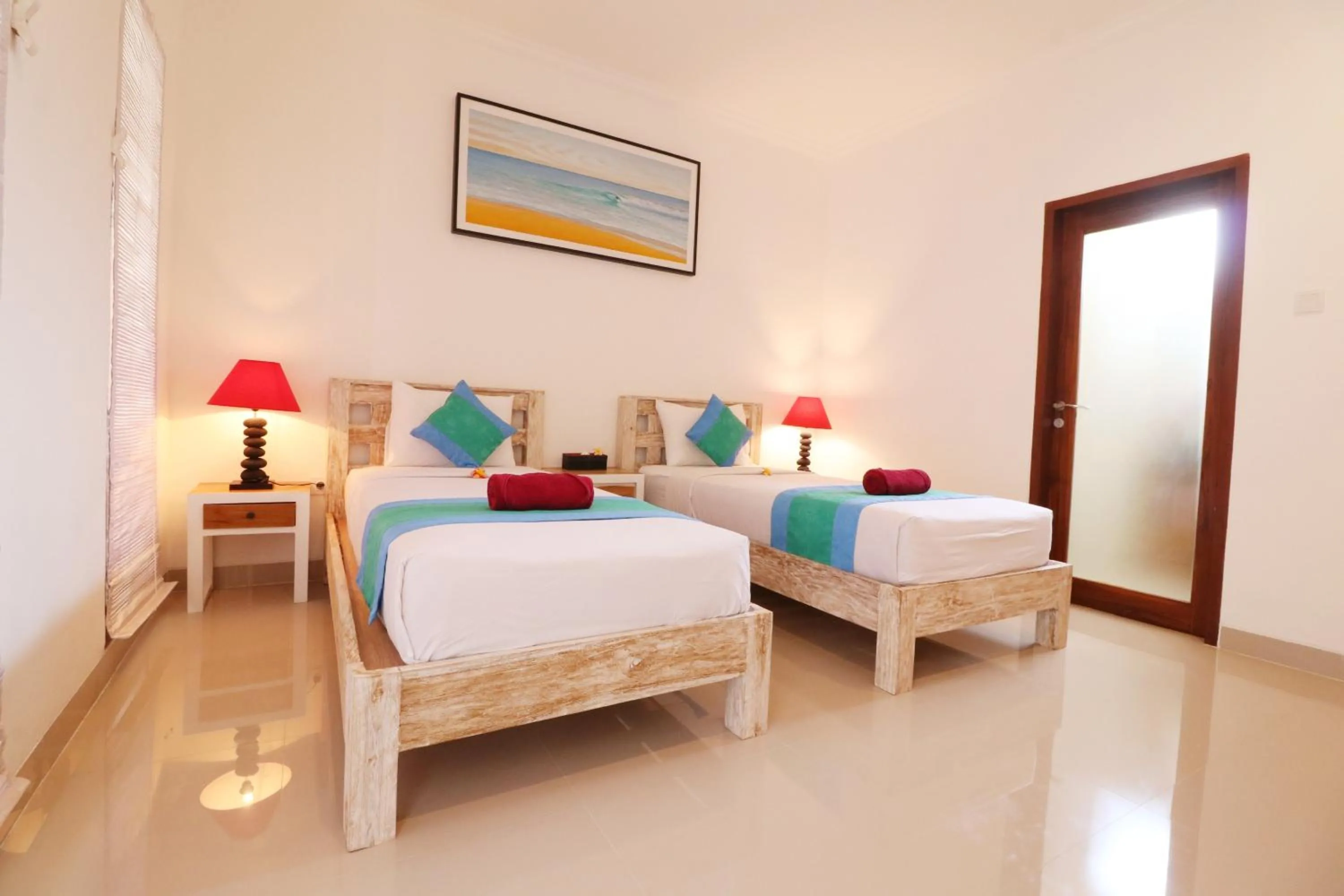 Bed in Surf Lodge Canggu
