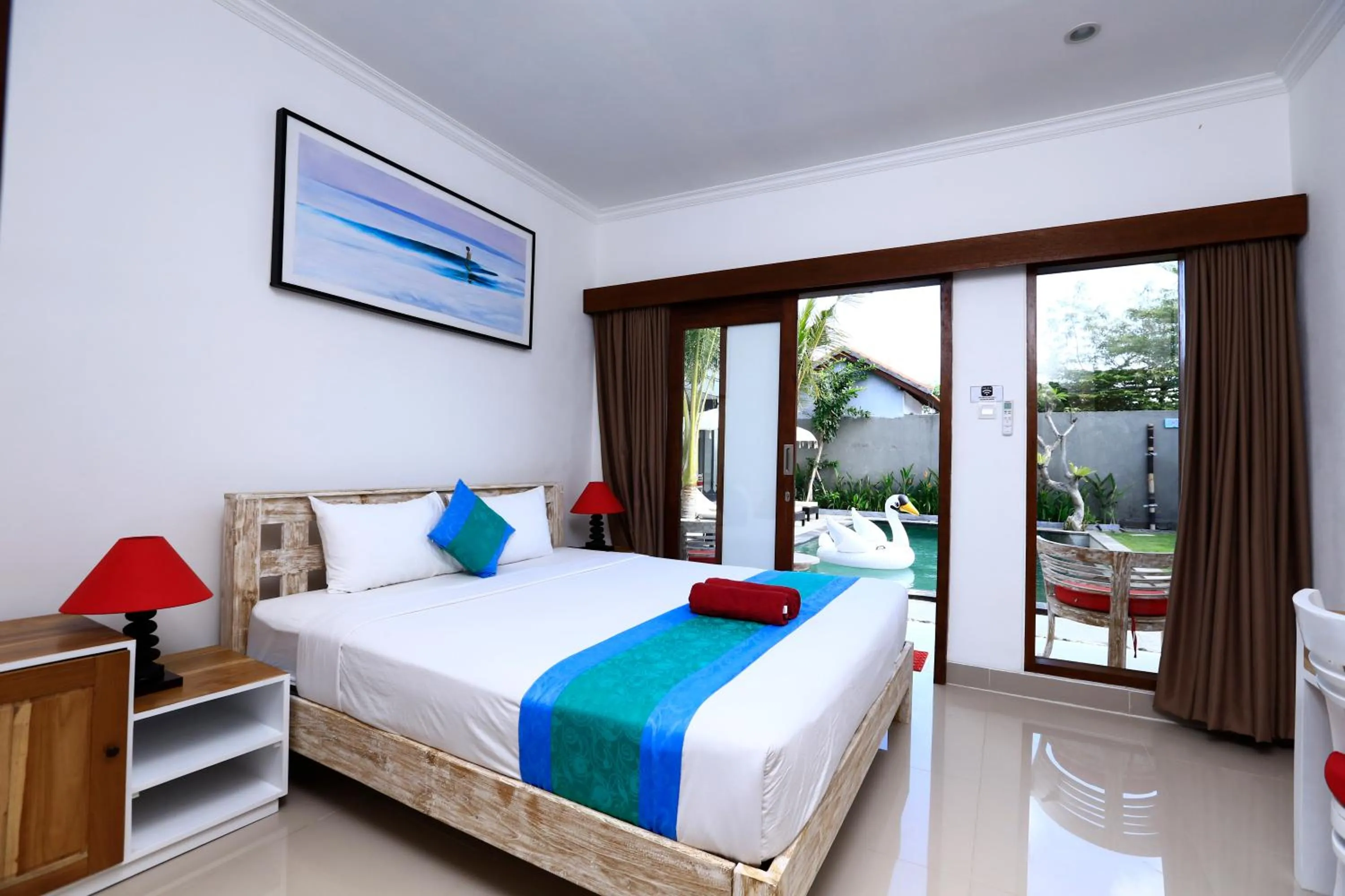 Bed in Surf Lodge Canggu