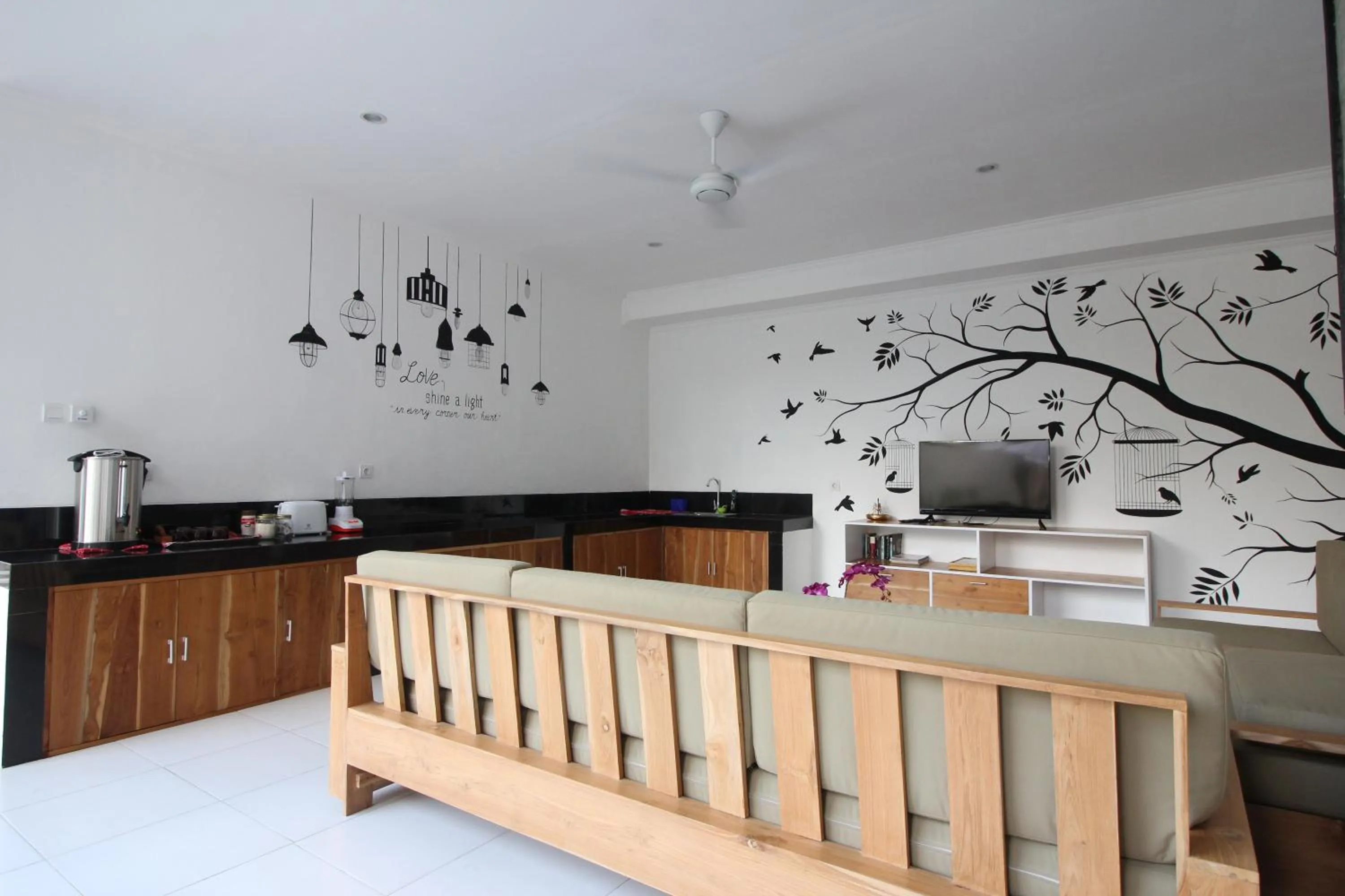 Communal kitchen in Surf Lodge Canggu