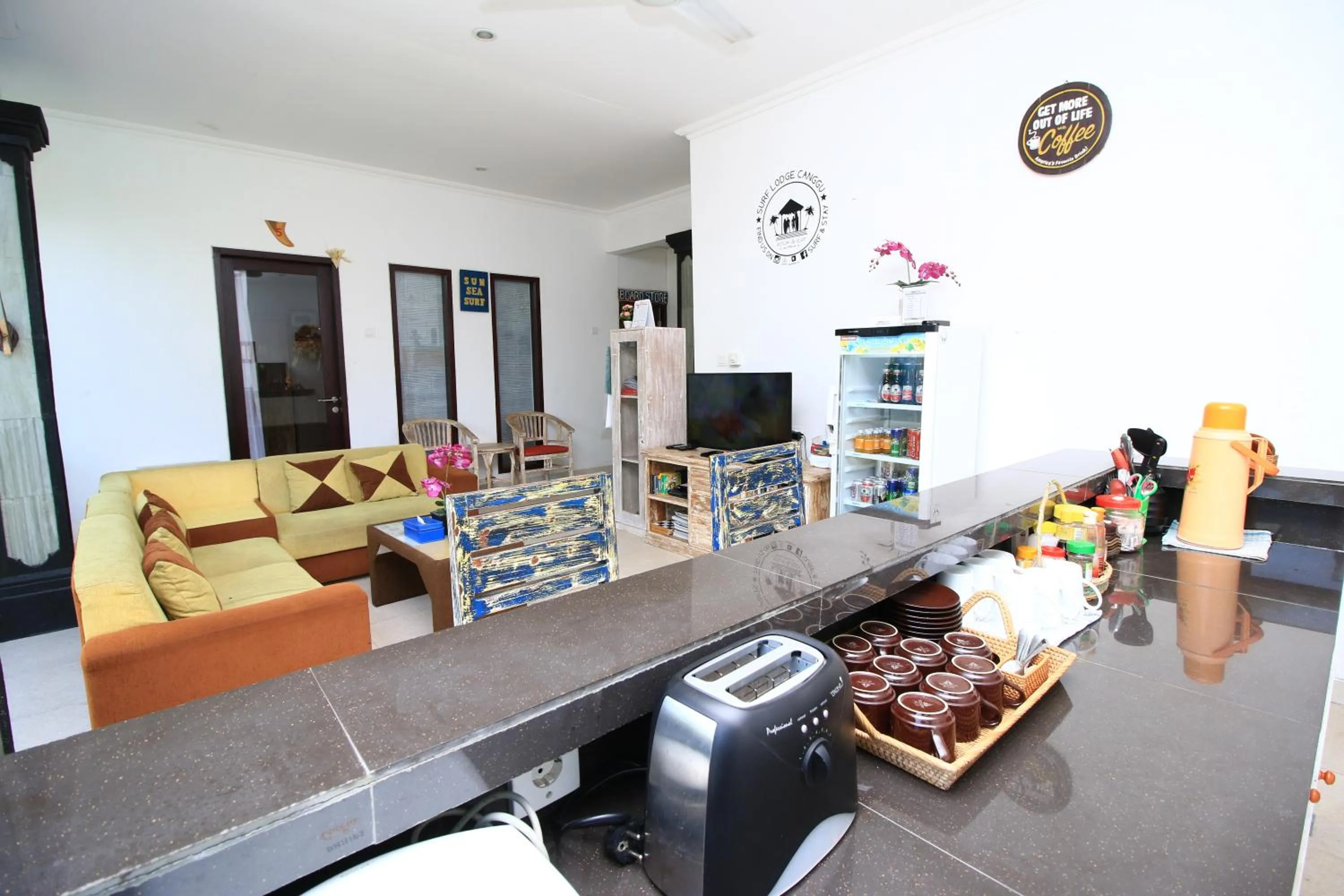 Communal kitchen in Surf Lodge Canggu