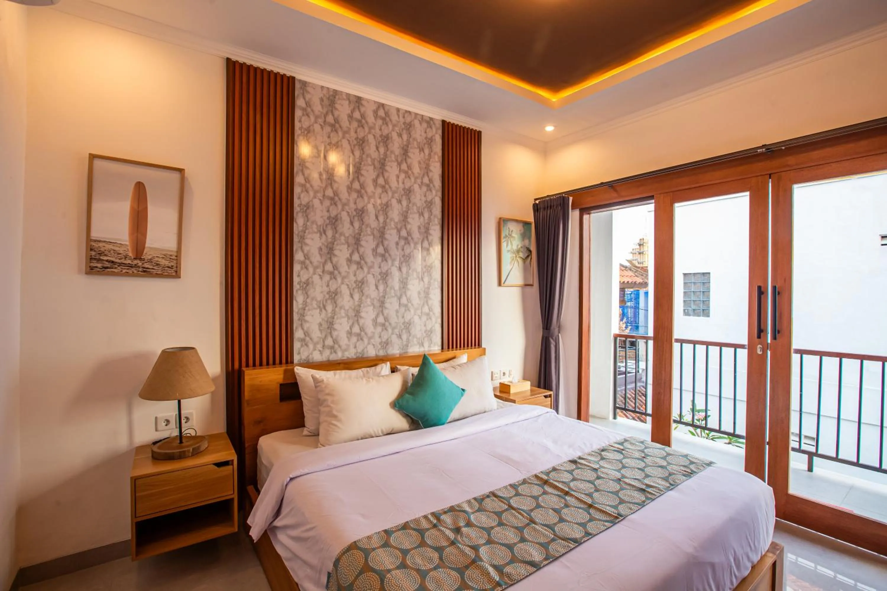 Bed in Surf Lodge Canggu