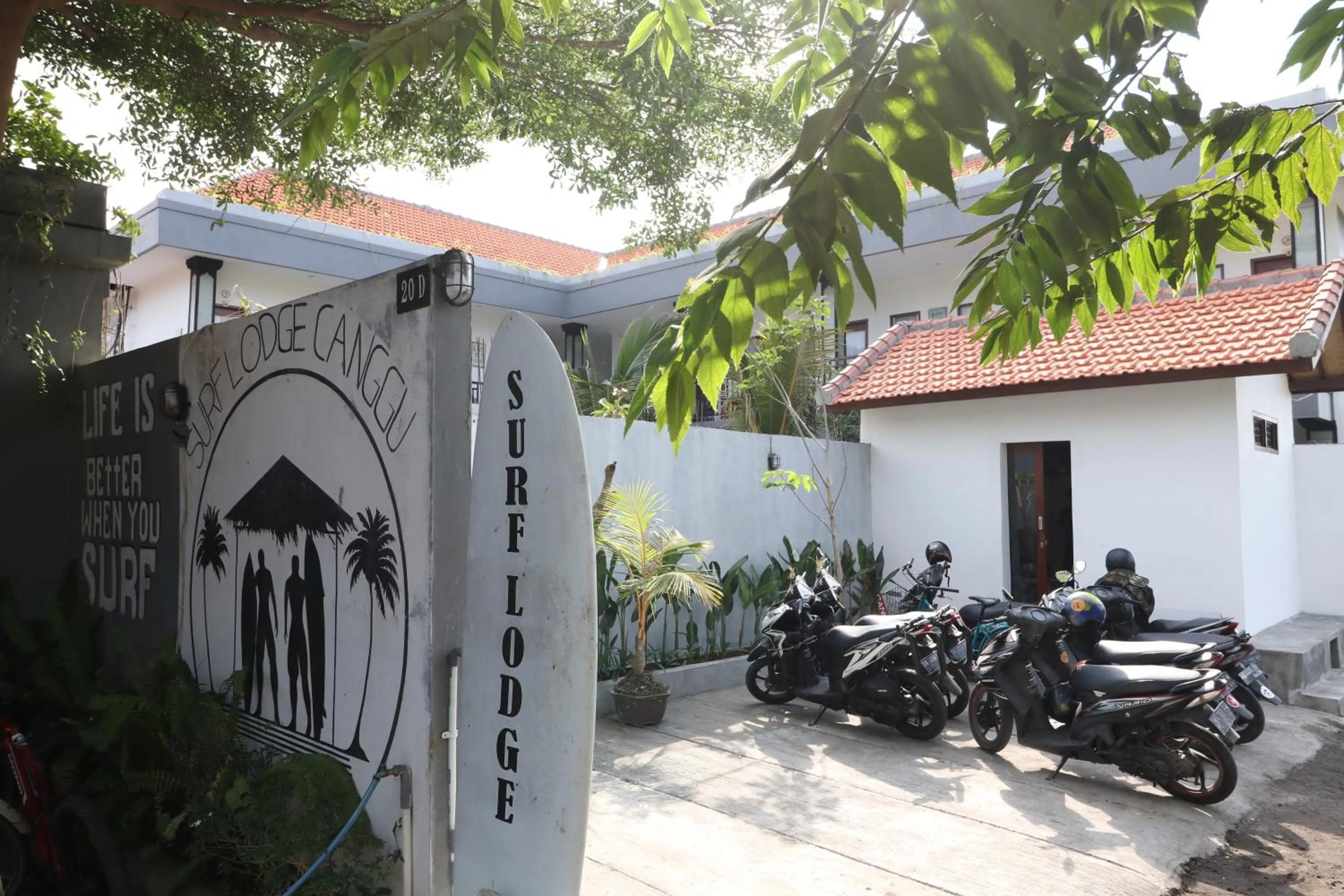 Facade/entrance in Surf Lodge Canggu