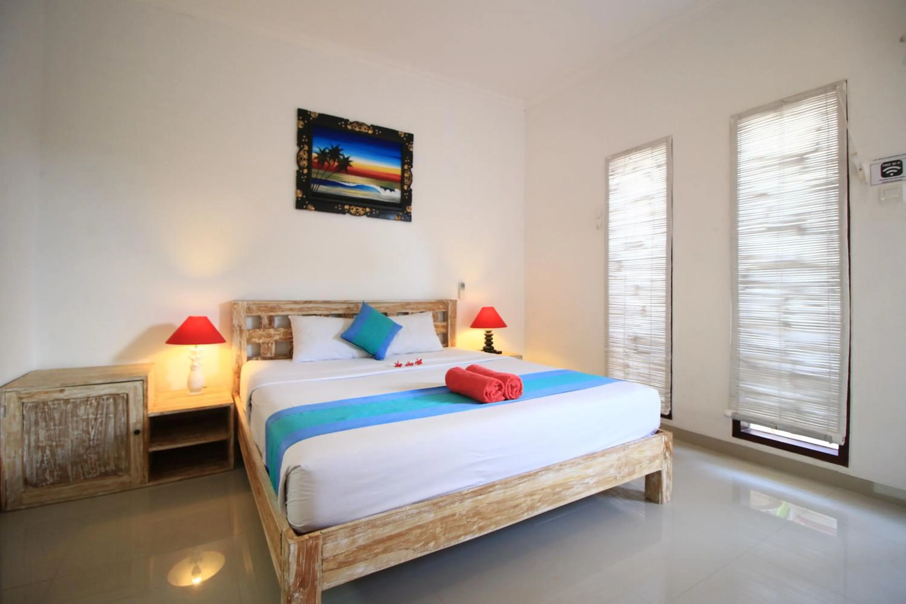 Bed in Surf Lodge Canggu