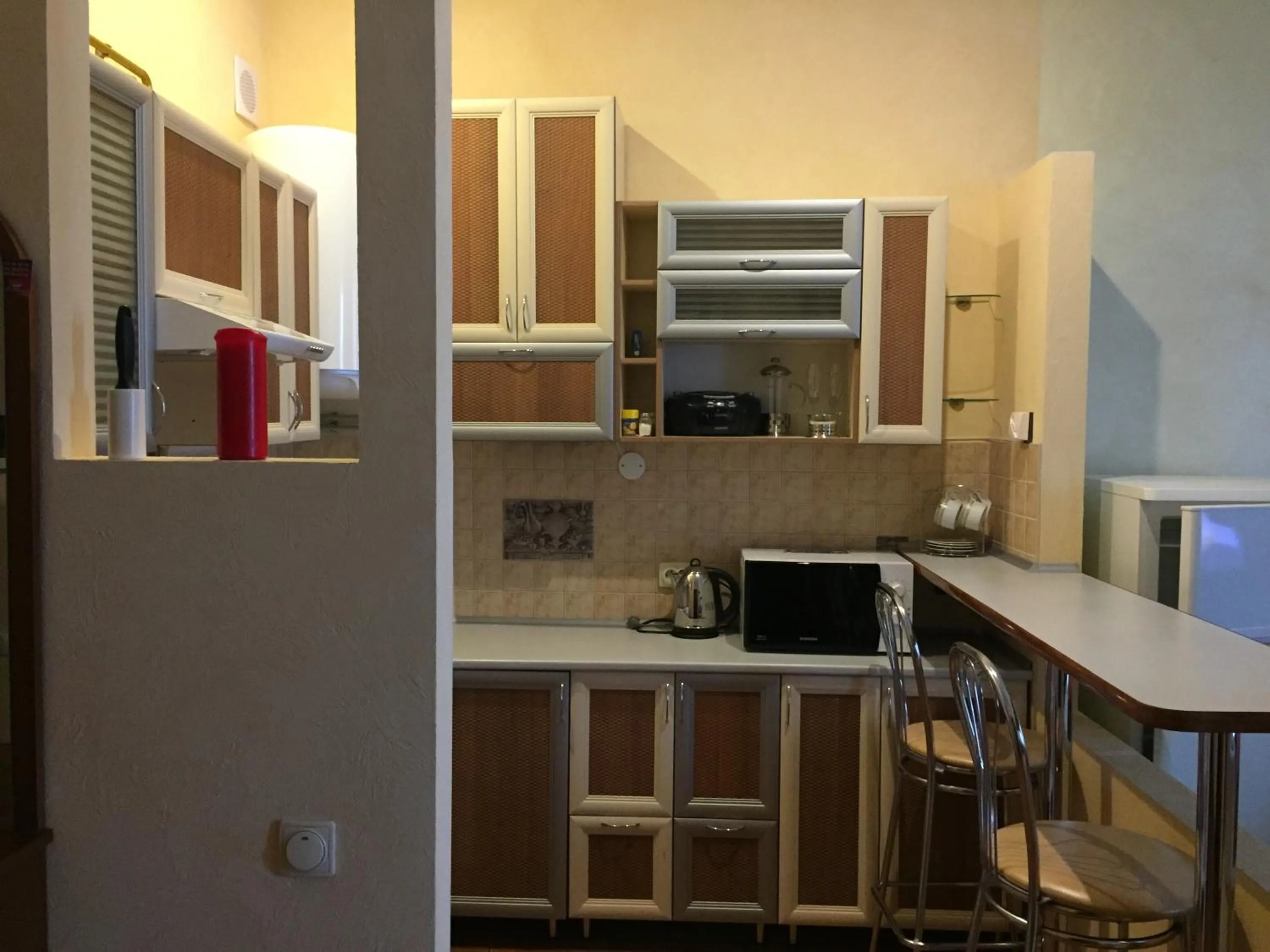 Coffee/tea facilities in Apartment Miskevycha