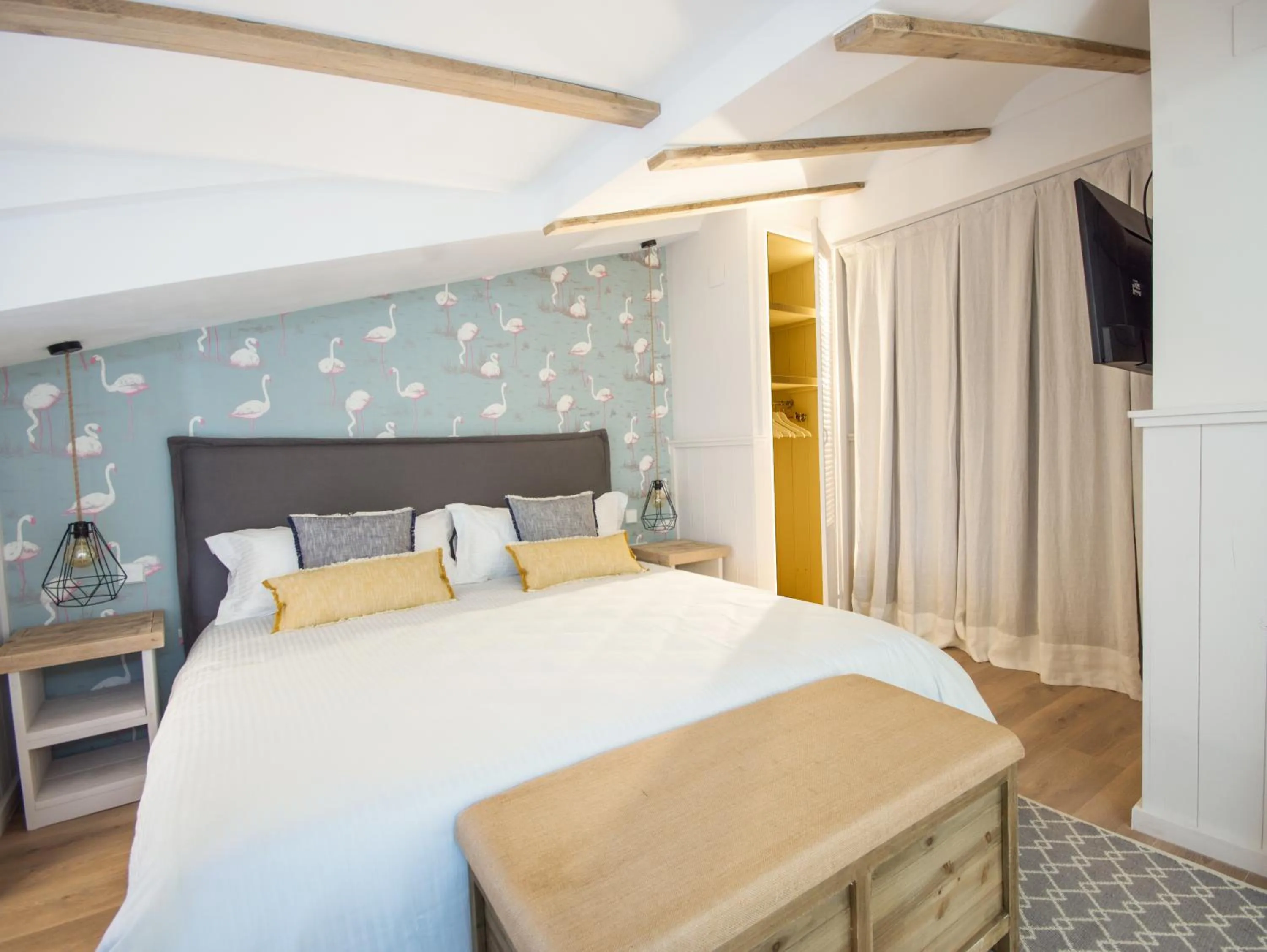 Bedroom, Bed in The Beach House Studios & Suites