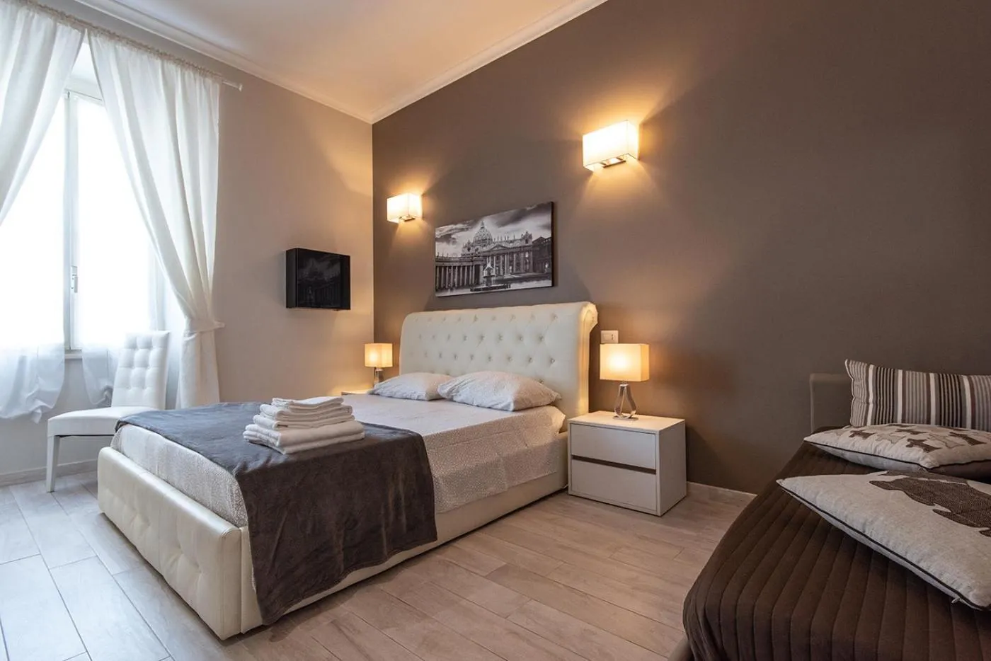 Bed in Central Vatican Rooms