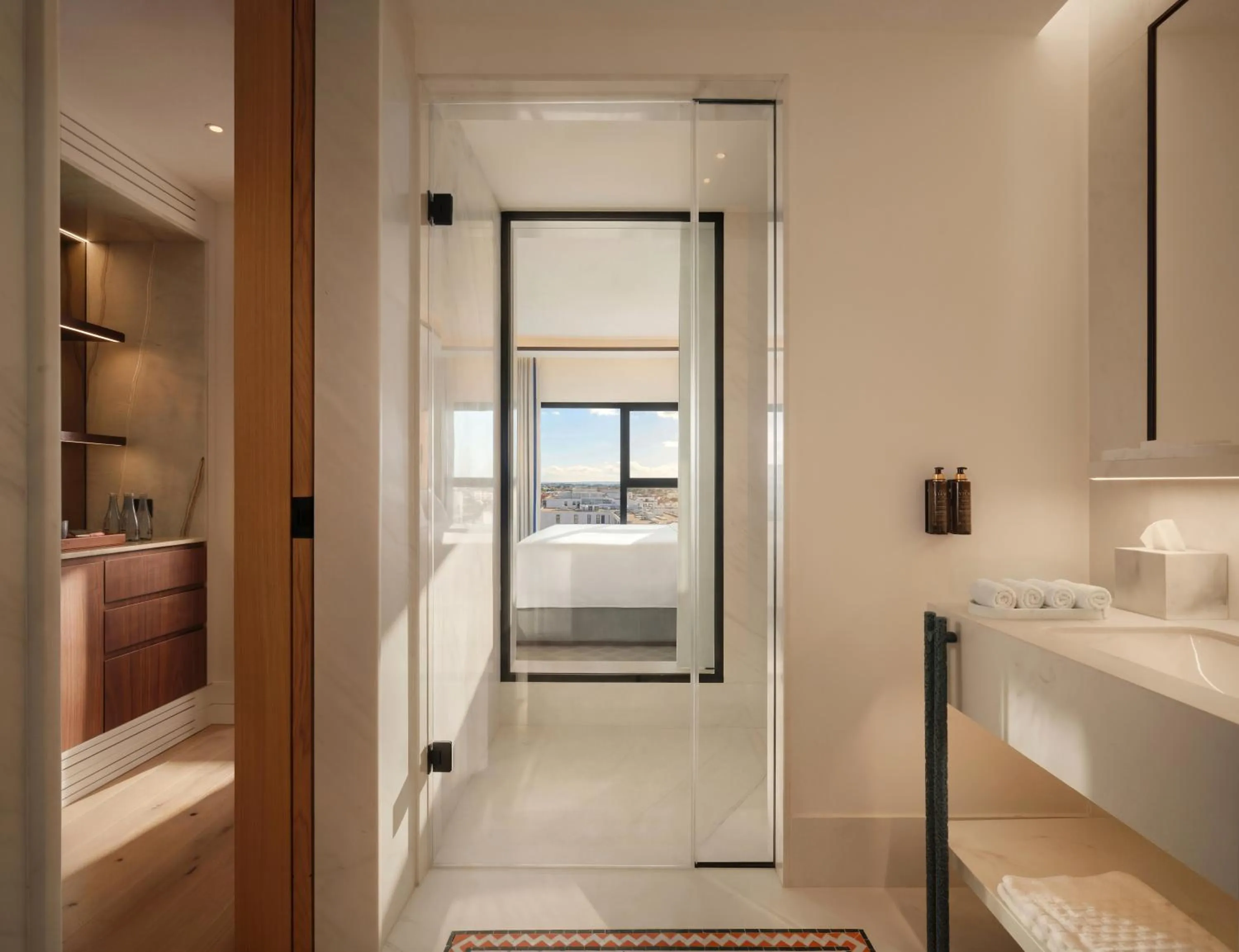 Bathroom, Bed in The View Rabat