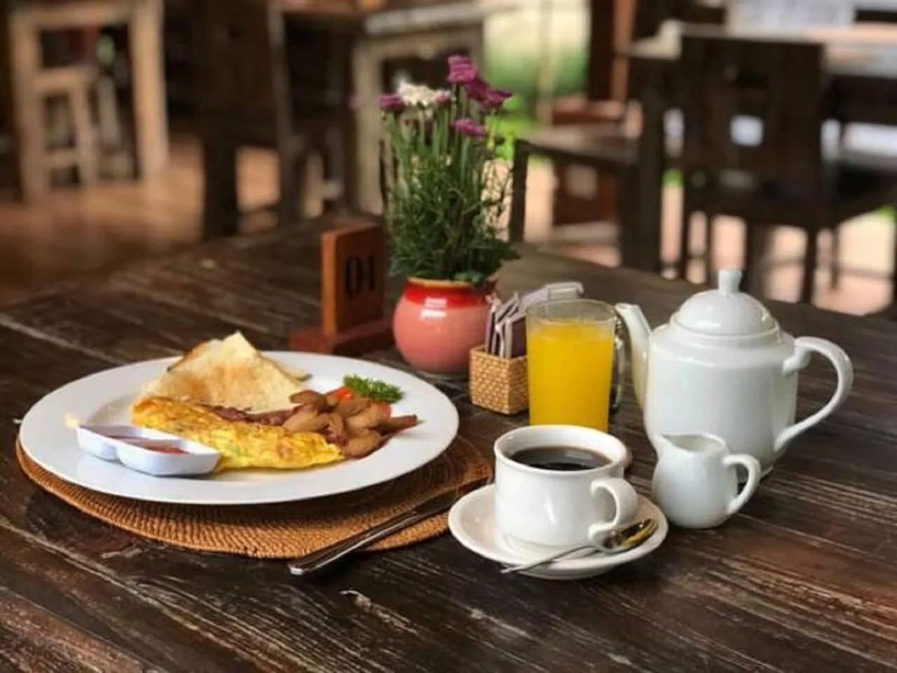 American breakfast in Pondok Massas Ubud