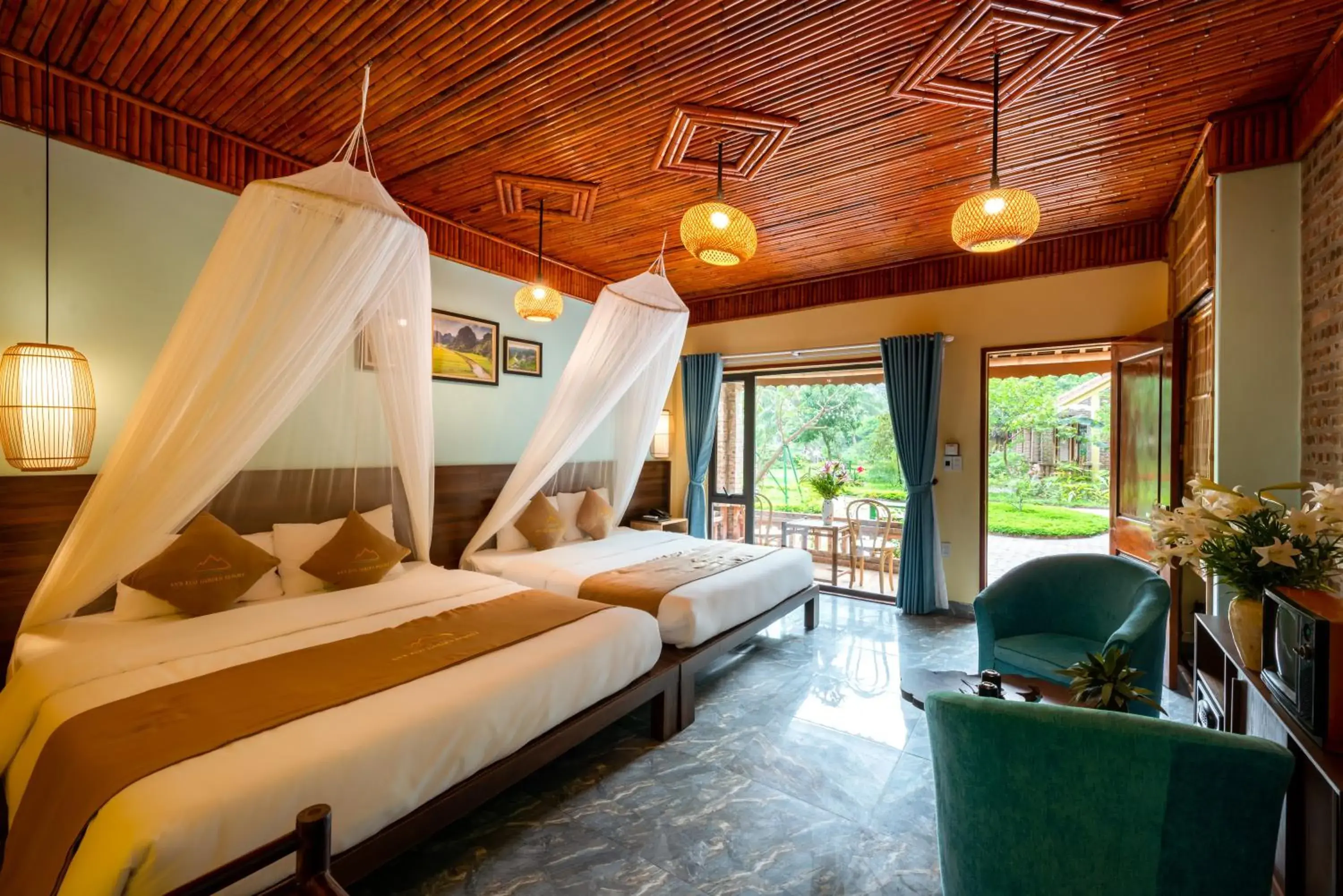 Bed in An's Eco Garden Resort Bed in An's Eco Garden Resort