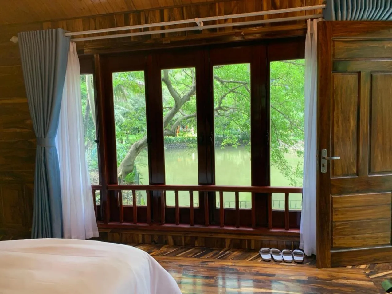 View (from property/room), Bed in An's Eco Garden Resort