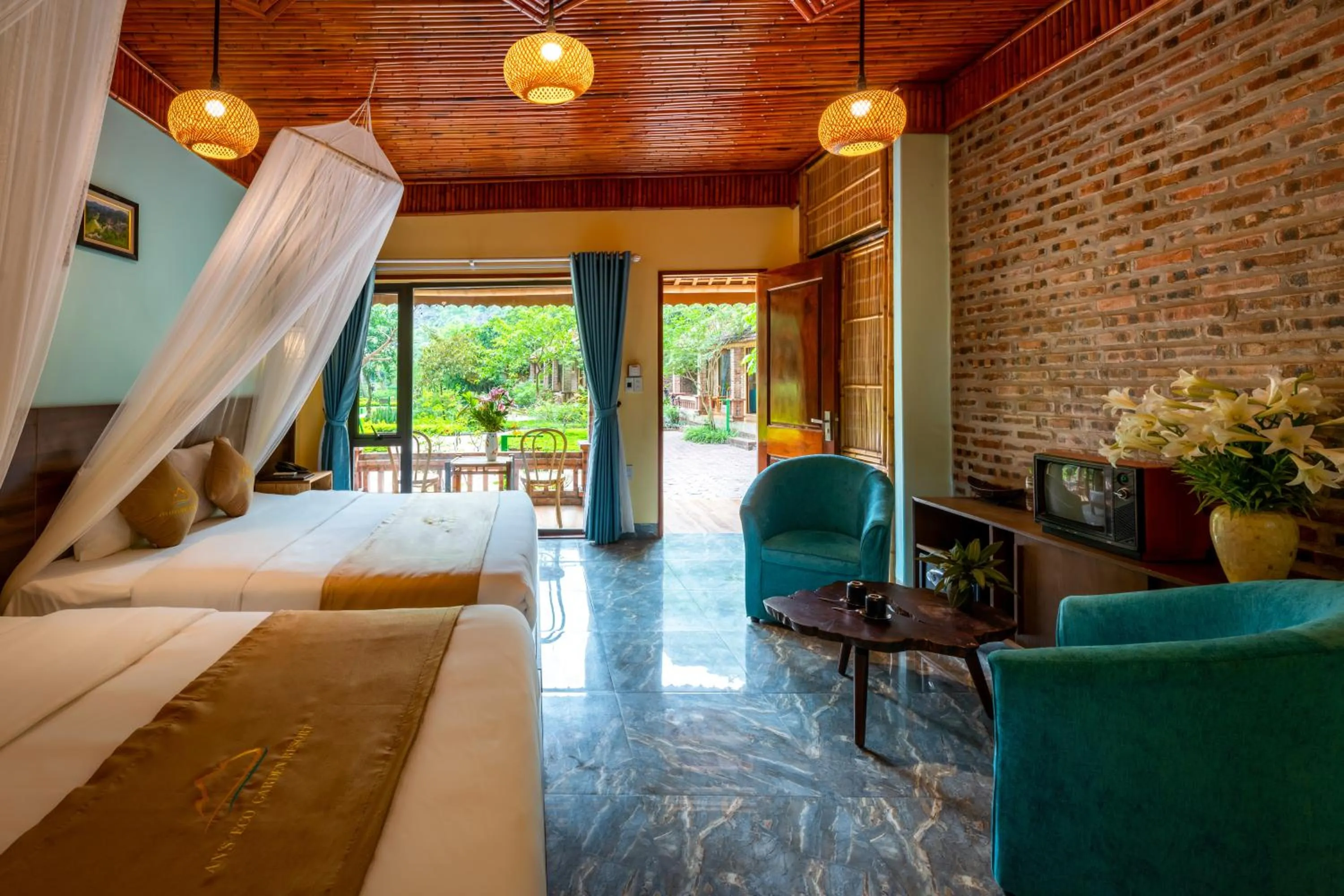 Bedroom, Bed in An's Eco Garden Resort