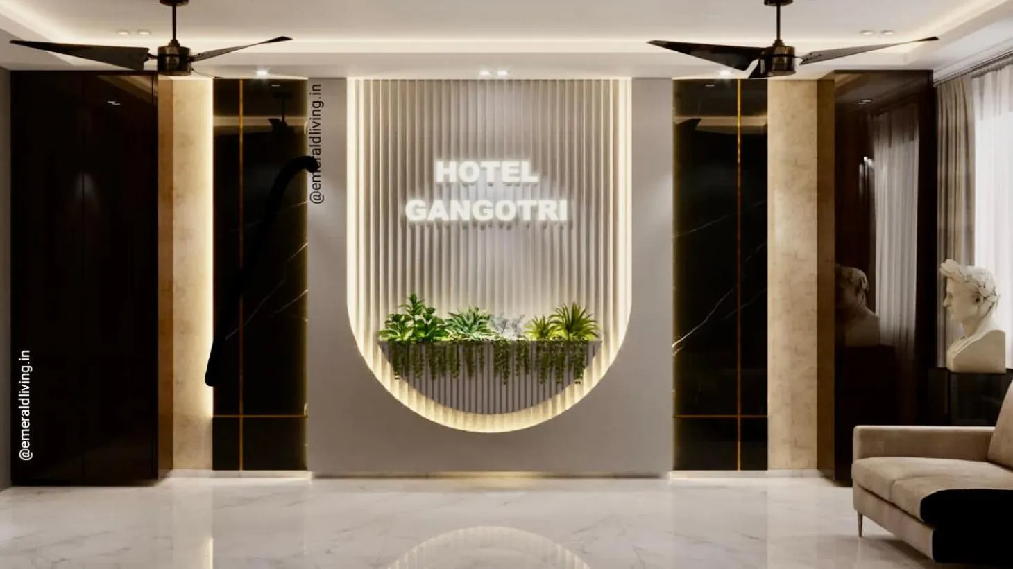 Lobby or reception in Hotel Gangotri