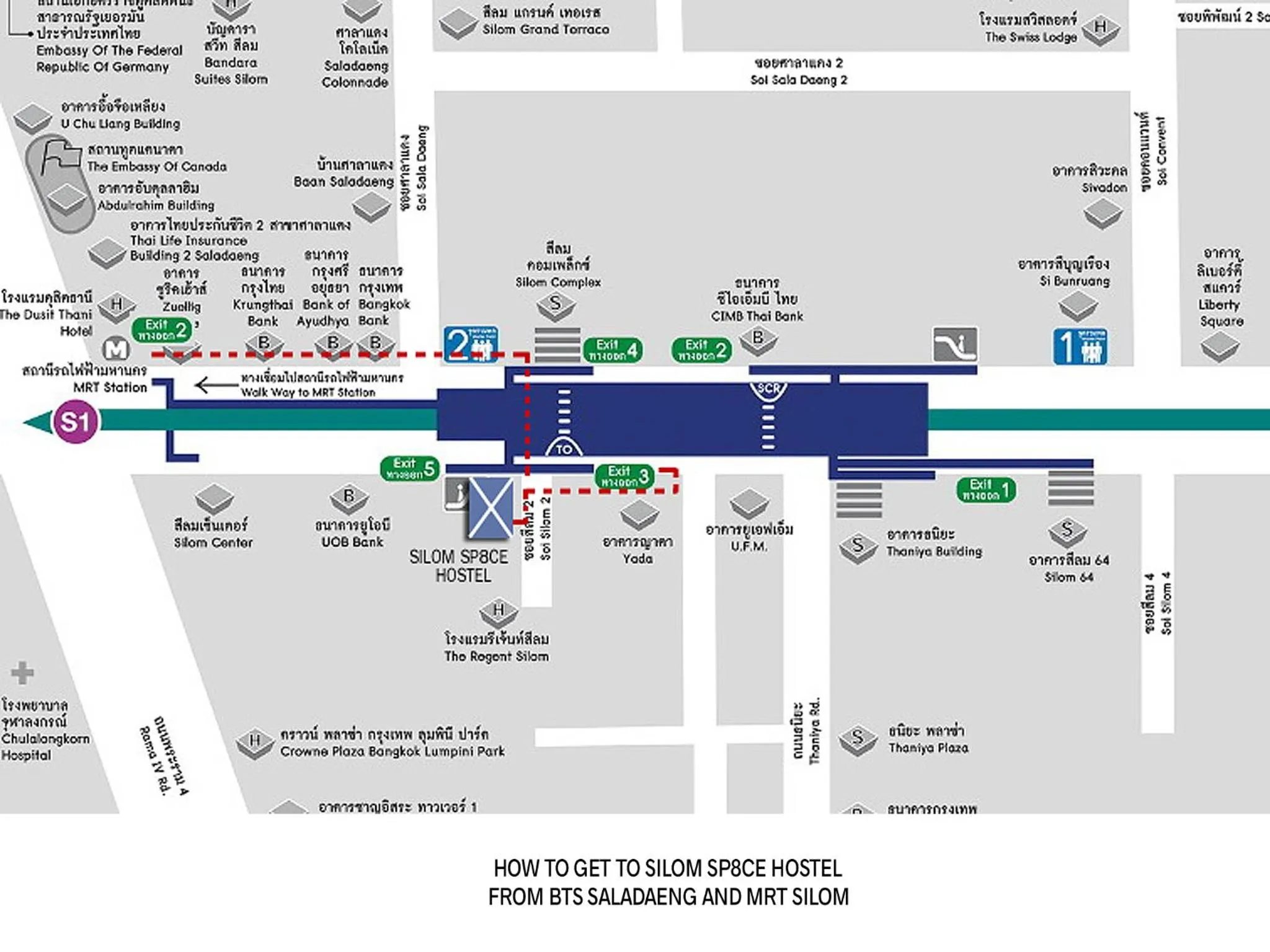 On site in Silom Space Hostel