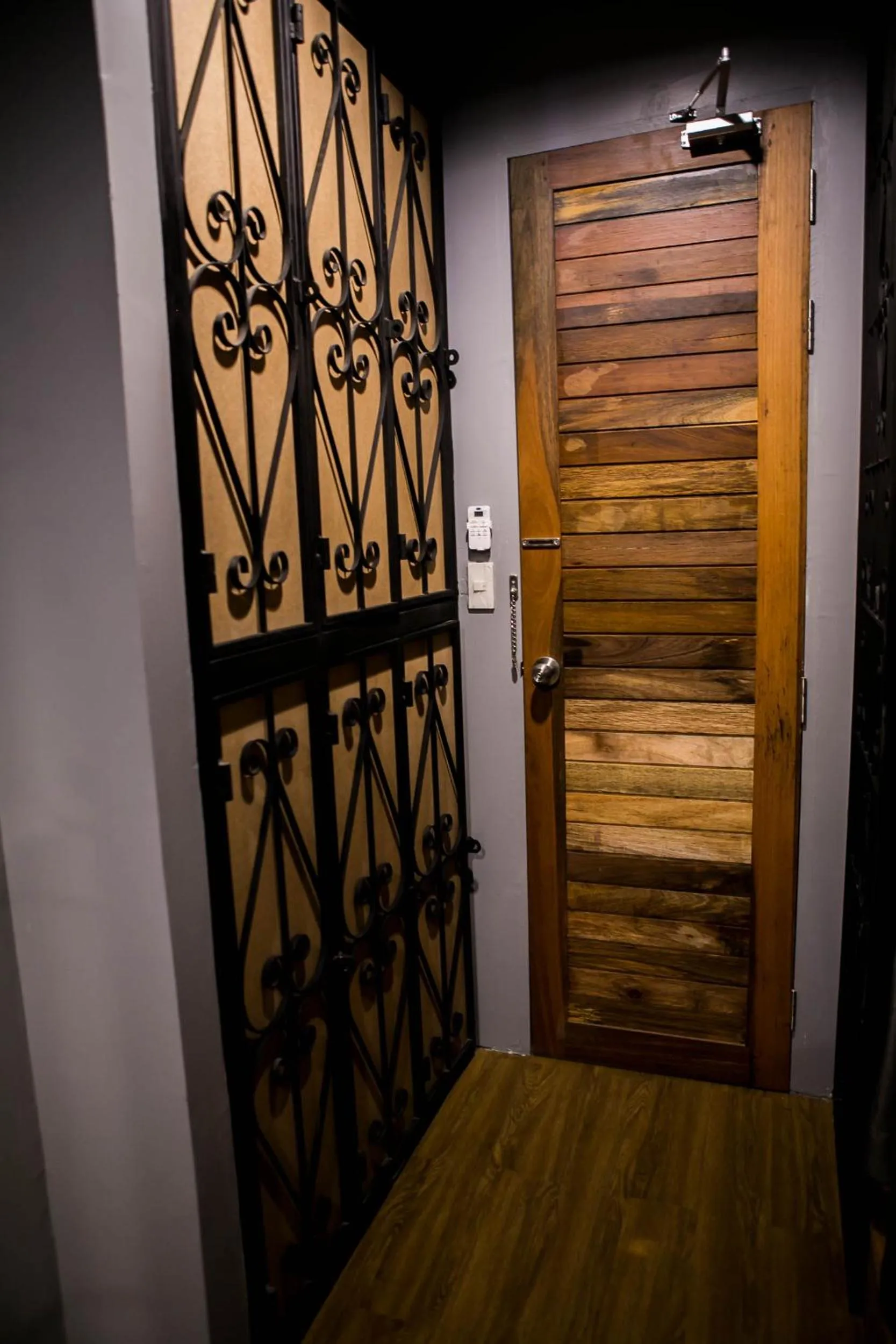 Decorative detail in Silom Space Hostel