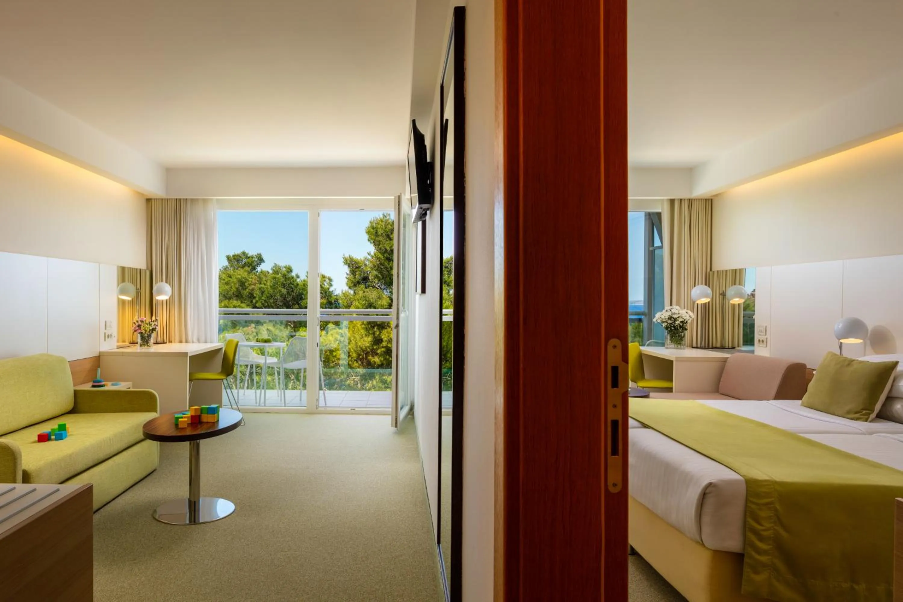 Bed in Family Hotel Vespera