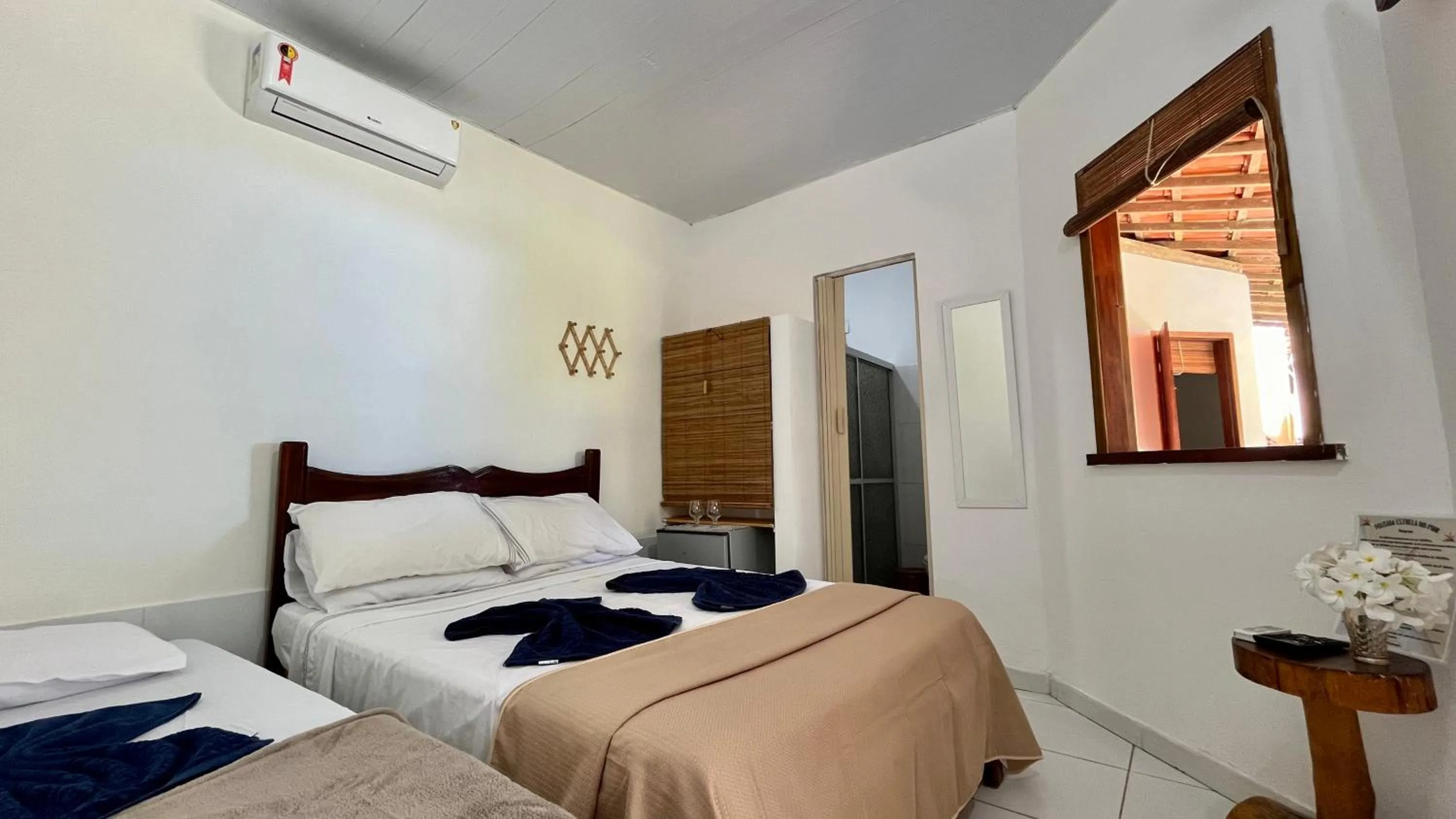 Bed in Pousada Estrela do Mar