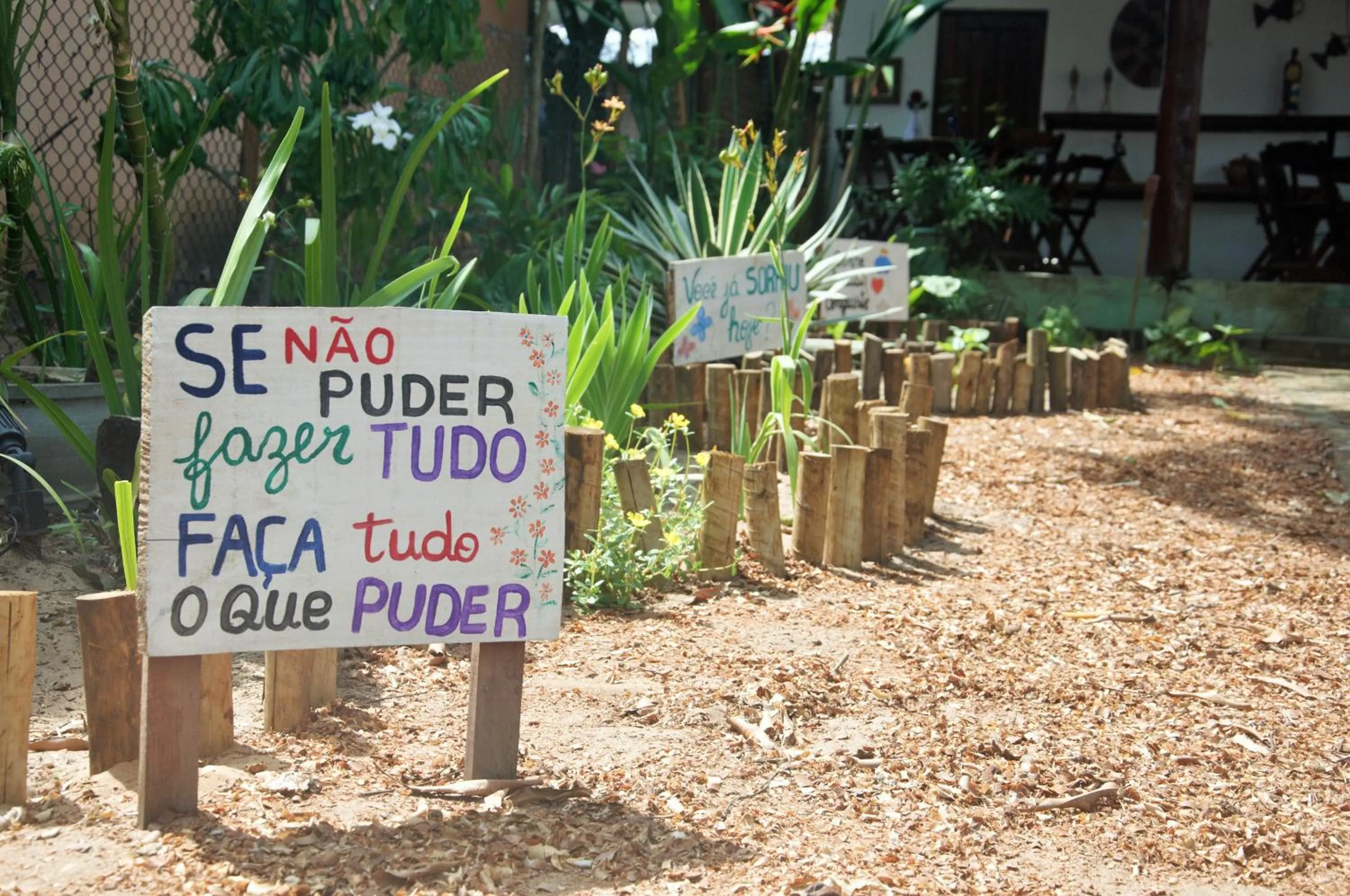 Garden view in Pousada Estrela do Mar