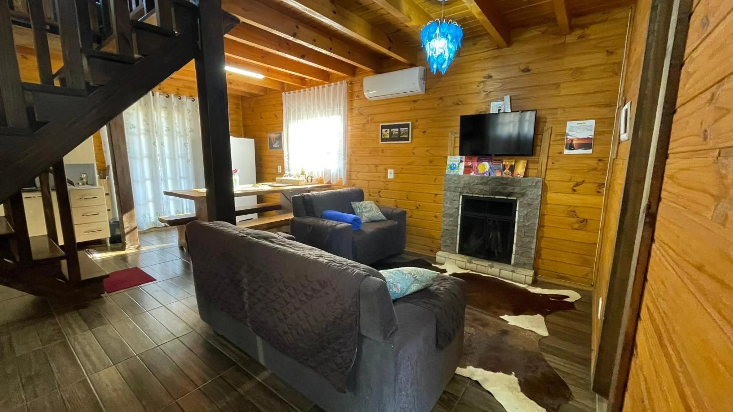 Living room in Cabanas em Canela - Leão da Tribo de Judá- Refúgio com Piscina