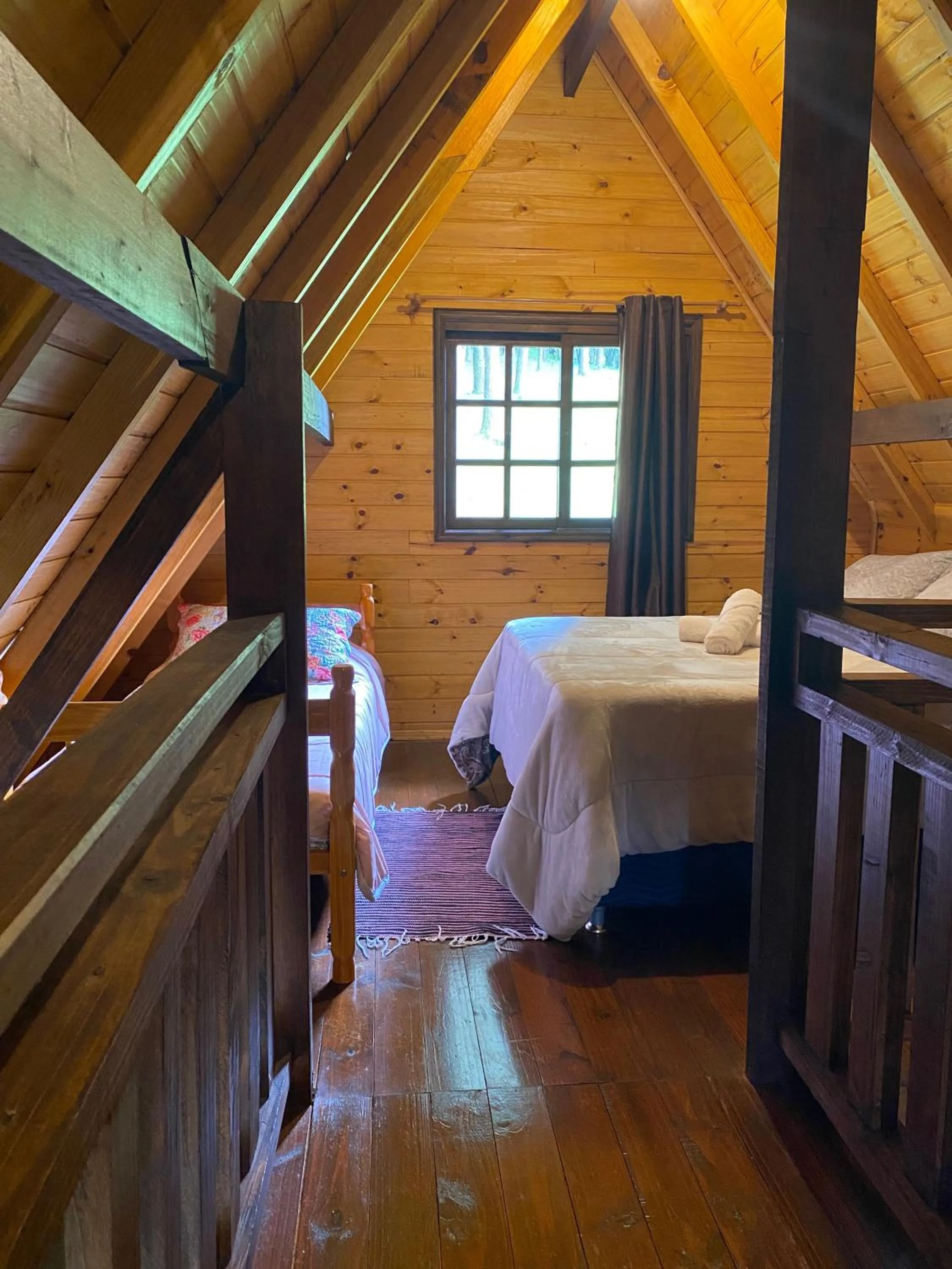 Photo of the whole room, Bed in Cabanas em Canela - Leão da Tribo de Judá- Refúgio com Piscina