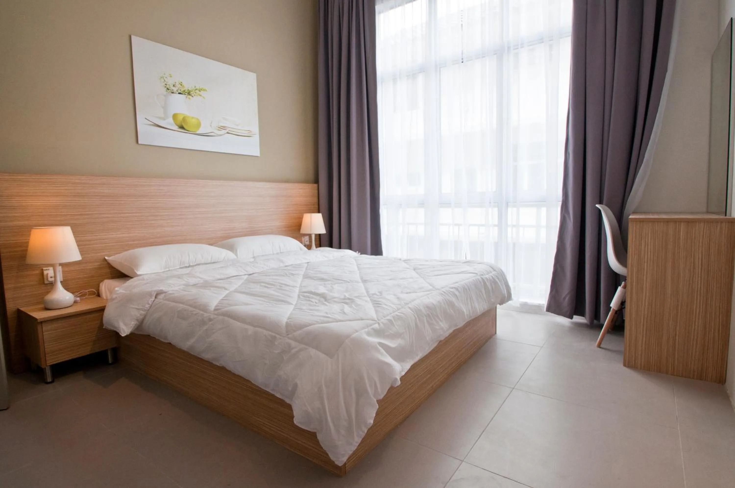 Bedroom, Bed in DreamScape Apartment @ Golden Hill