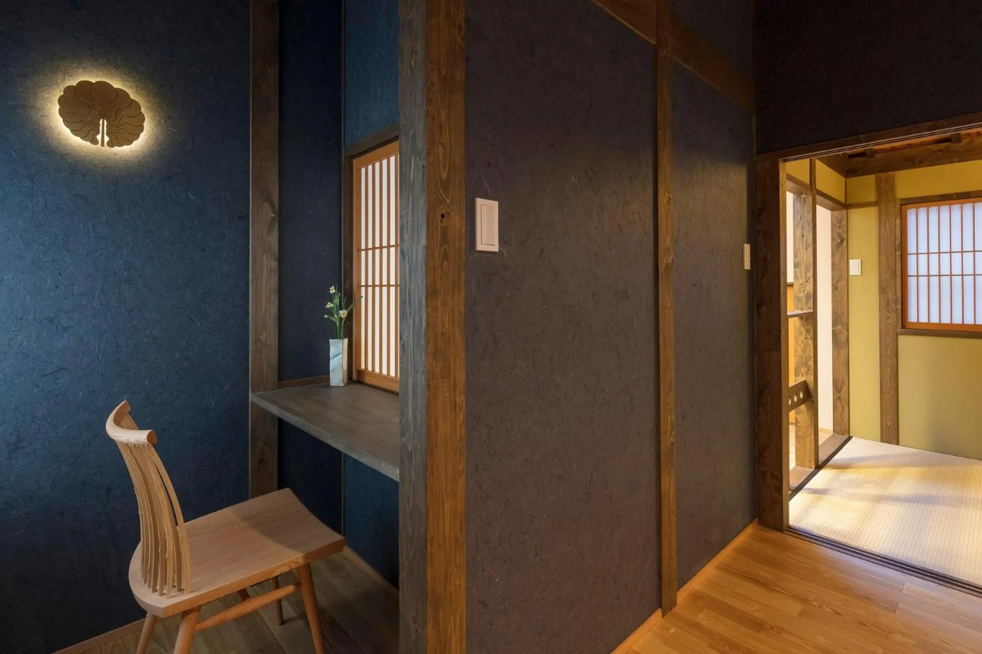 Seating area, Bed in Yoshimigura Machiya House