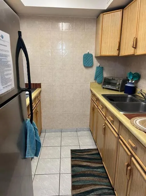 Kitchen or kitchenette in OCEAN VIEW DELUXE SUITE: PVT. BEACH & POOL