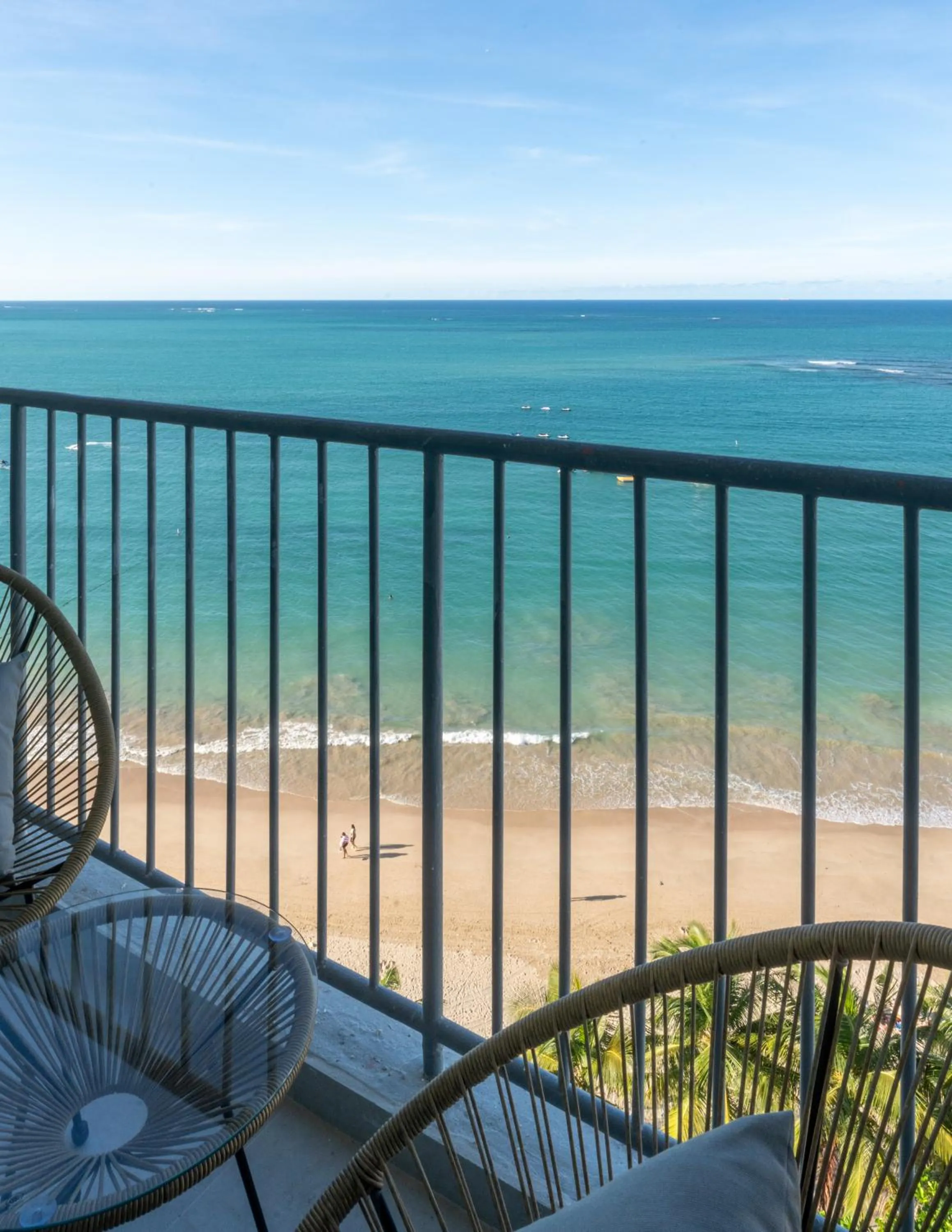 Balcony/Terrace in OCEAN VIEW DELUXE SUITE: PVT. BEACH & POOL