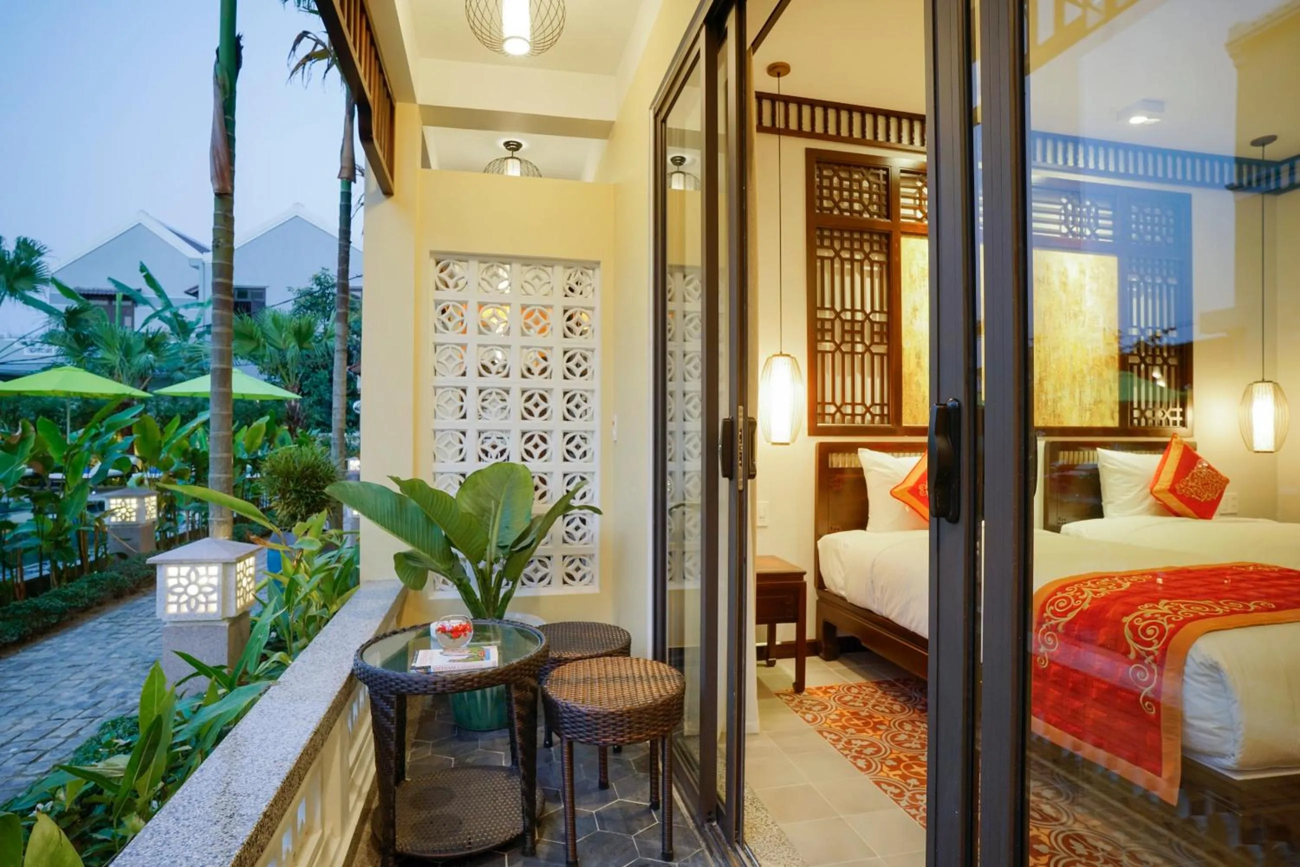 Balcony/Terrace, Bed in Hoi An Field Boutique Resort & Spa