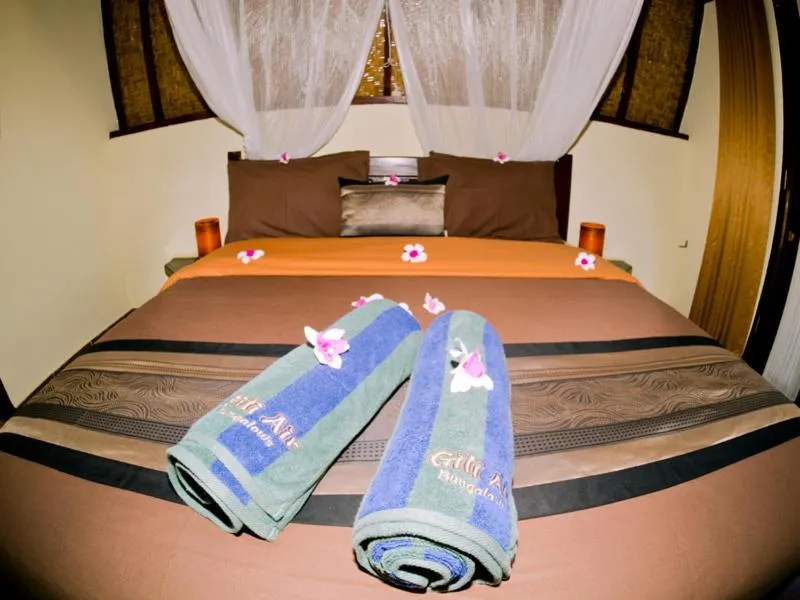 Bed in Gili Air Bungalows