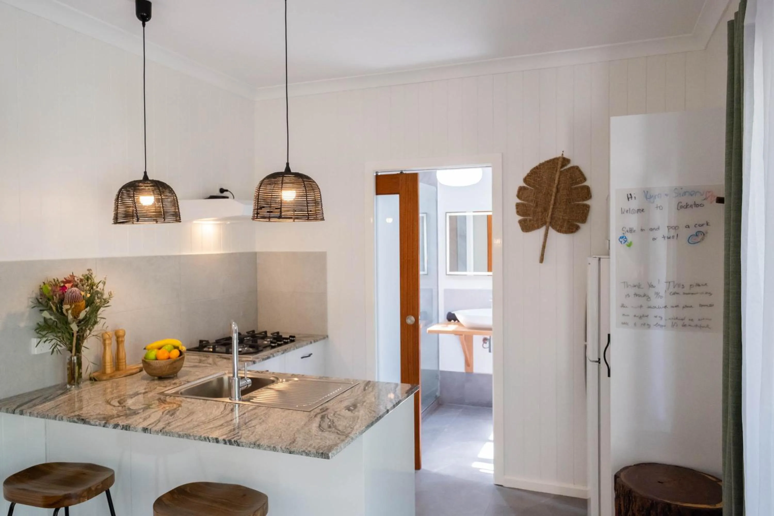 Kitchen or kitchenette in Airlie Beach Eco Cabins - Adults Only