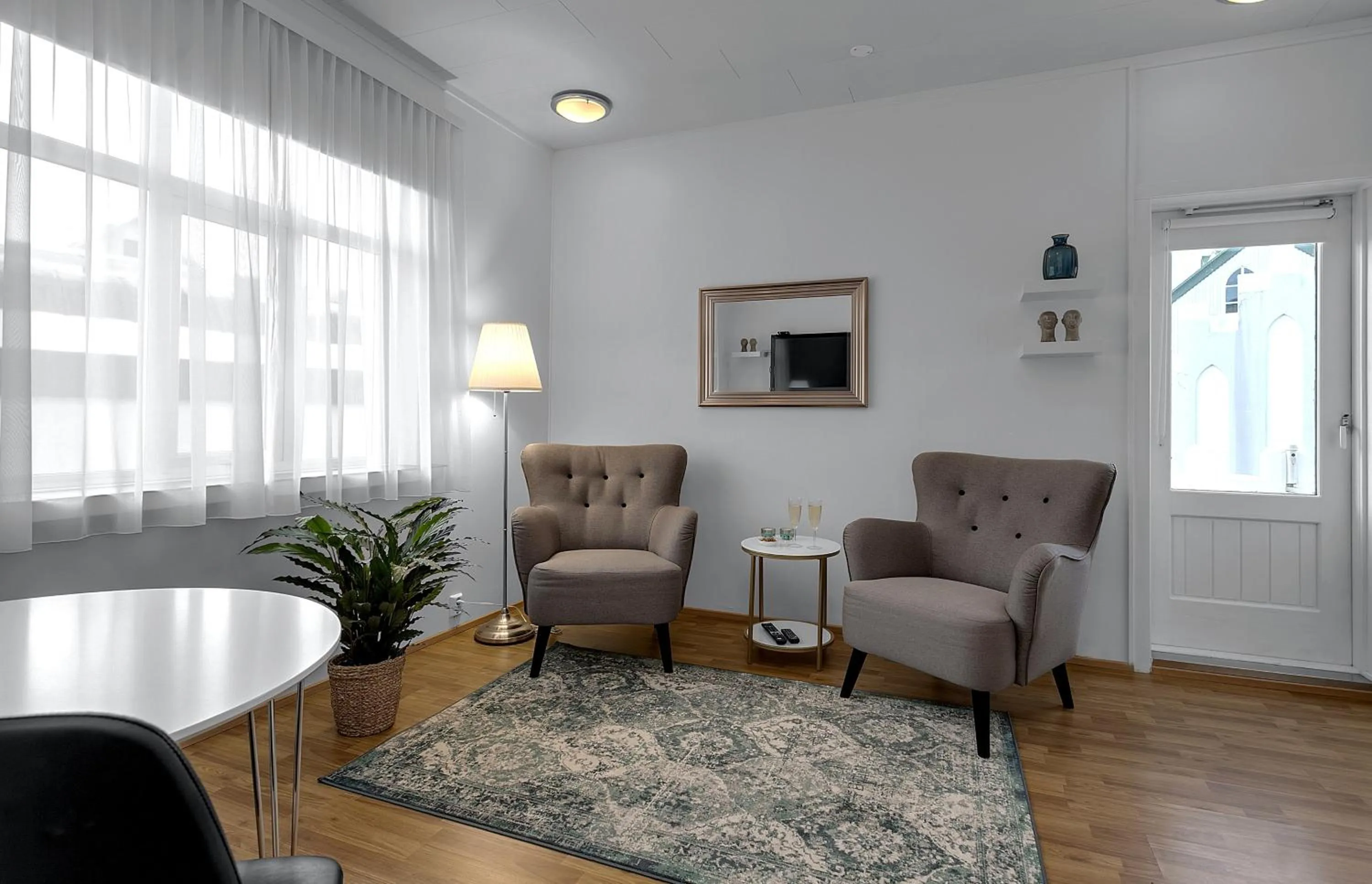 Seating area in Castle House Luxury Apartments