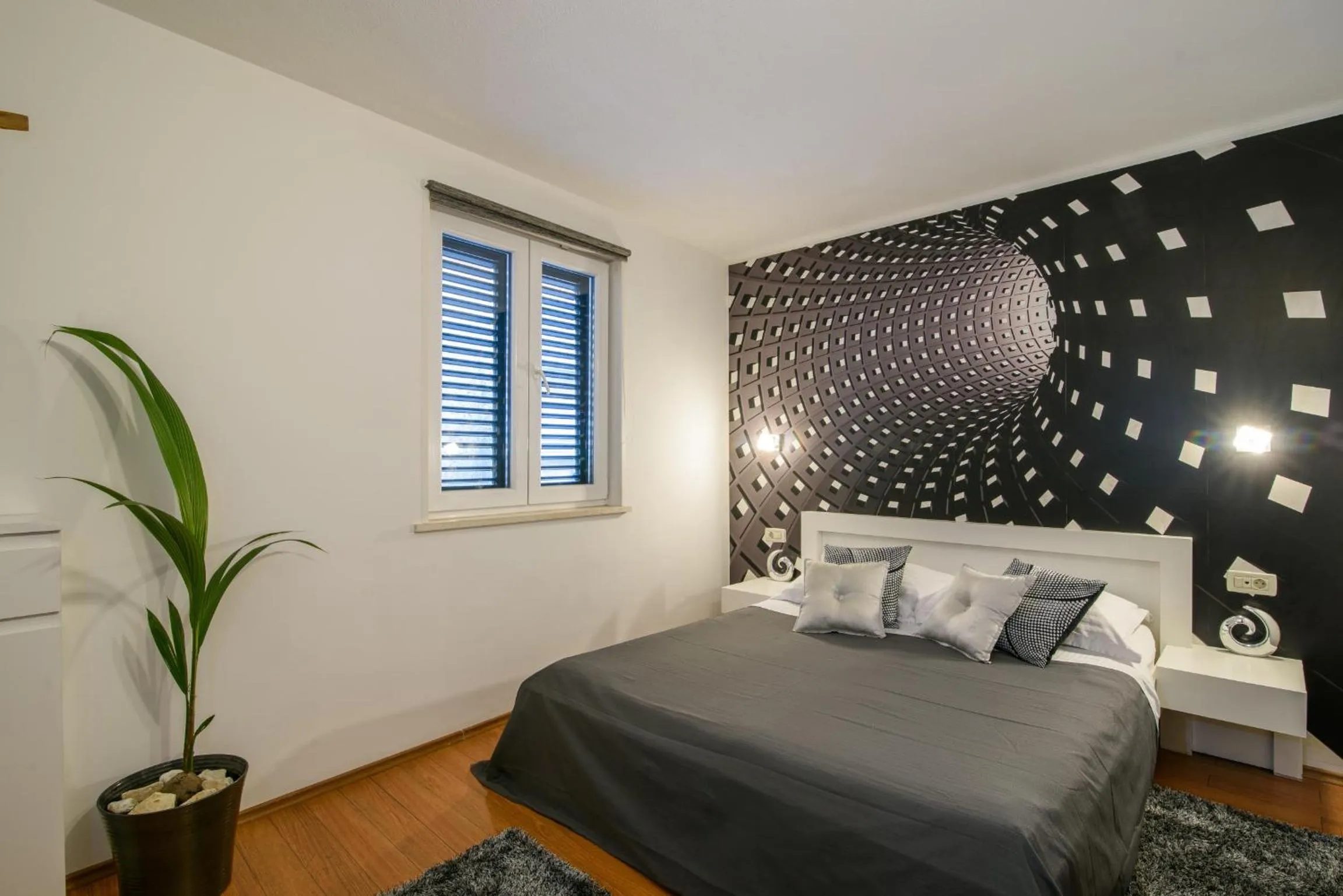 Bedroom, Bed in Villa Jidro