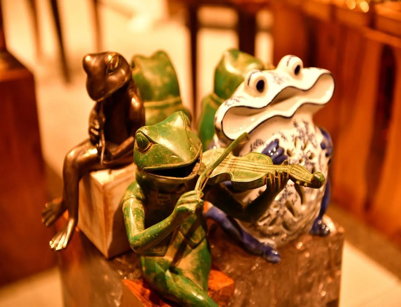 Communal lounge/ TV room in Balinese onsen ryokan Hakone Airu