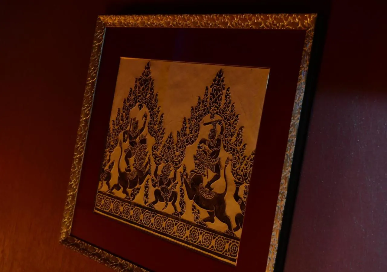 Decorative detail in Balinese onsen ryokan Hakone Airu