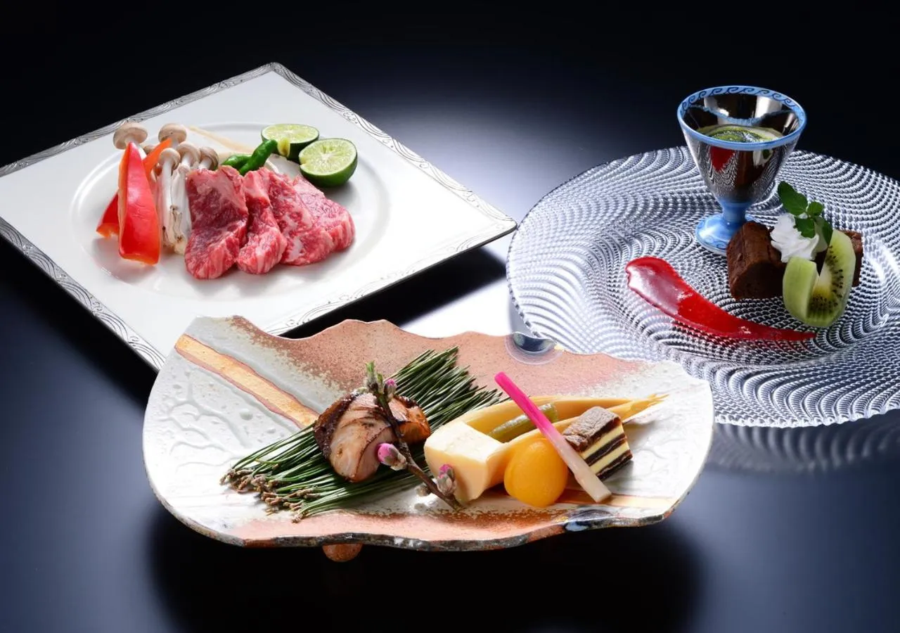 Food close-up in Balinese onsen ryokan Hakone Airu