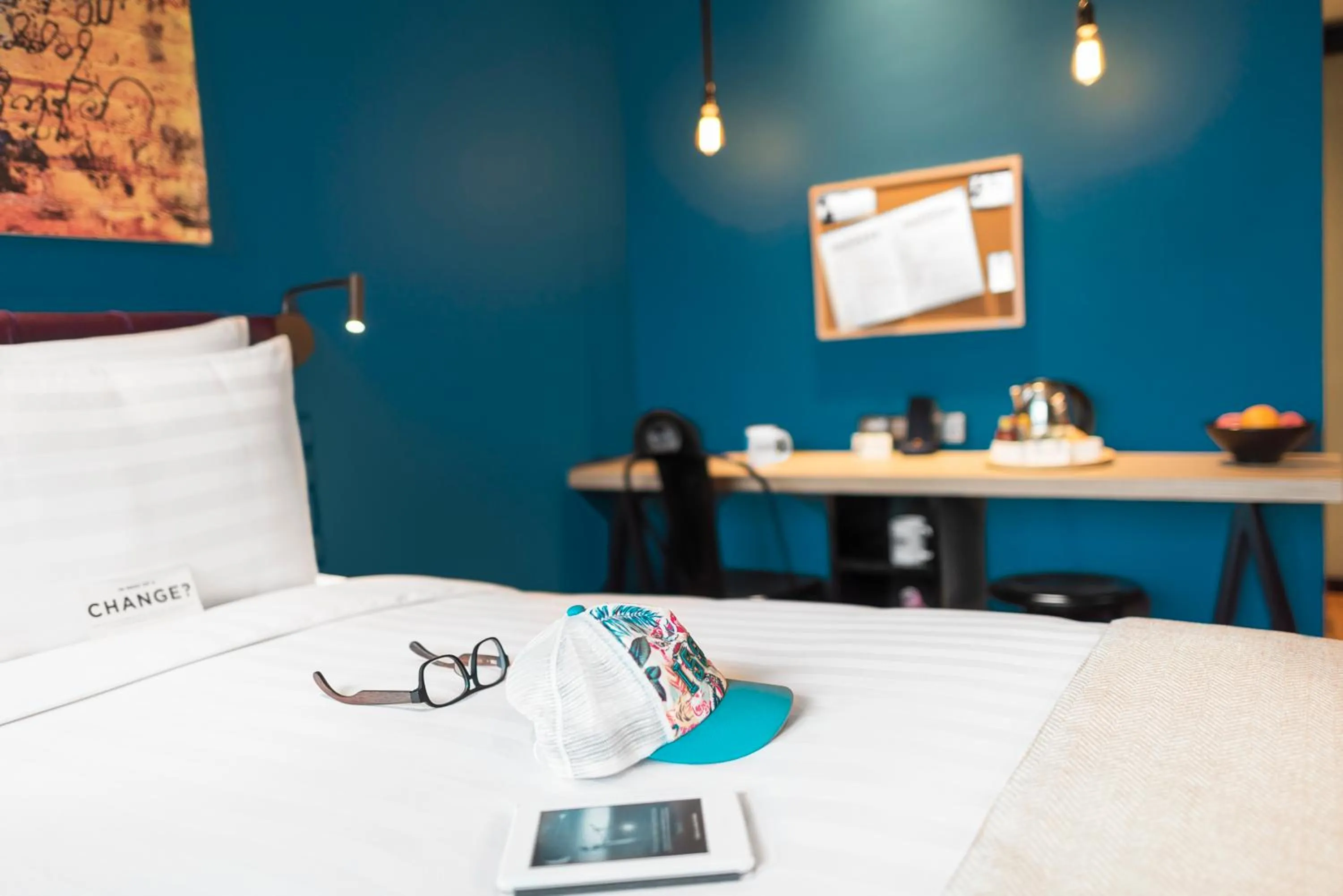 Bed in Hotel G Yangon