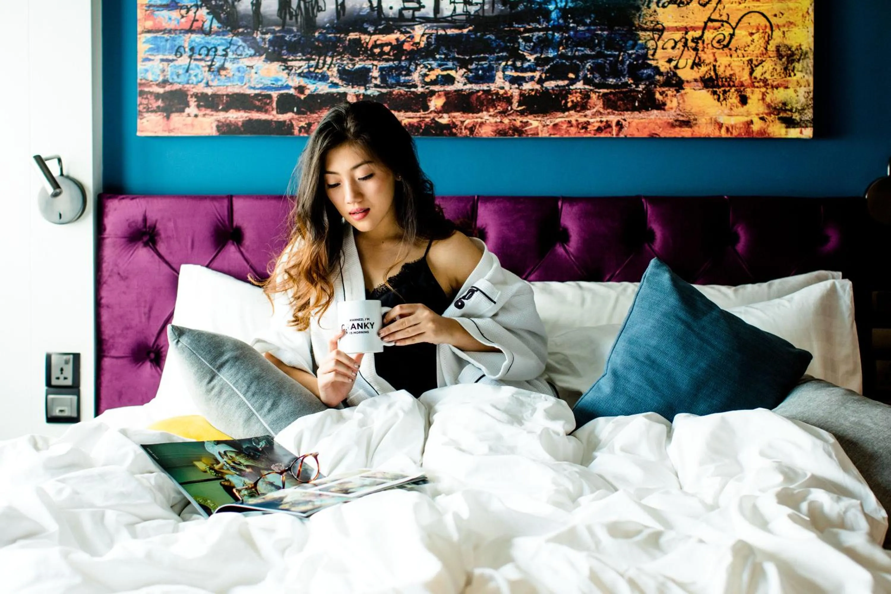 Bed in Hotel G Yangon