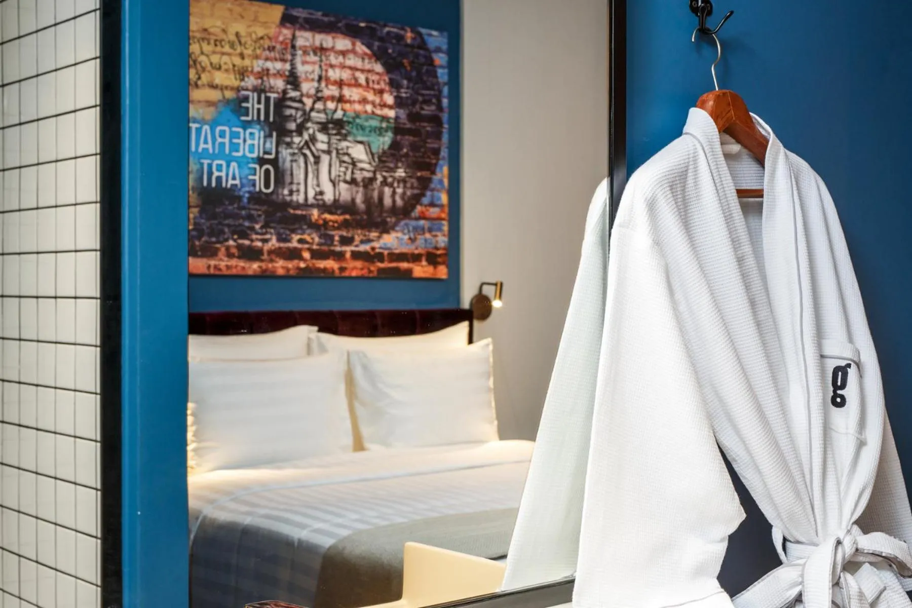 Bed in Hotel G Yangon