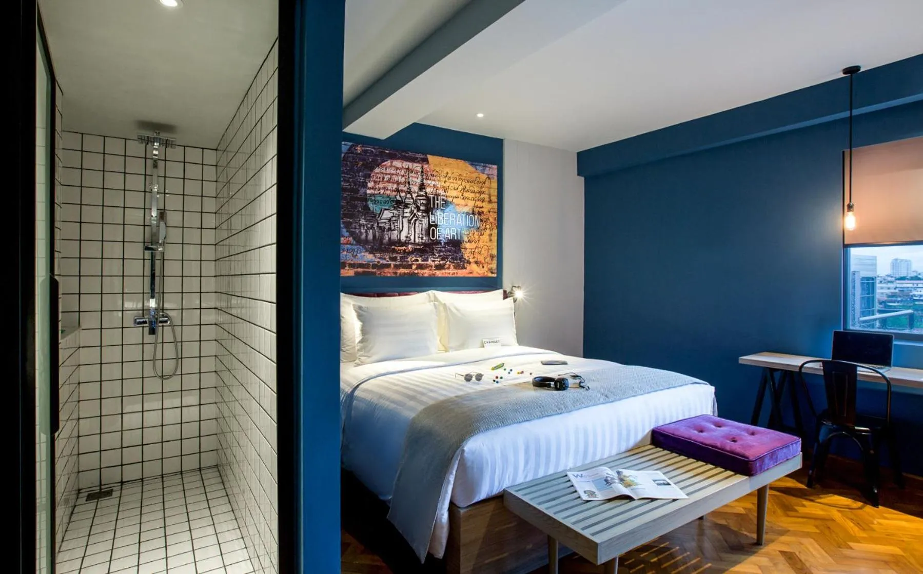 Toilet, Bed in Hotel G Yangon