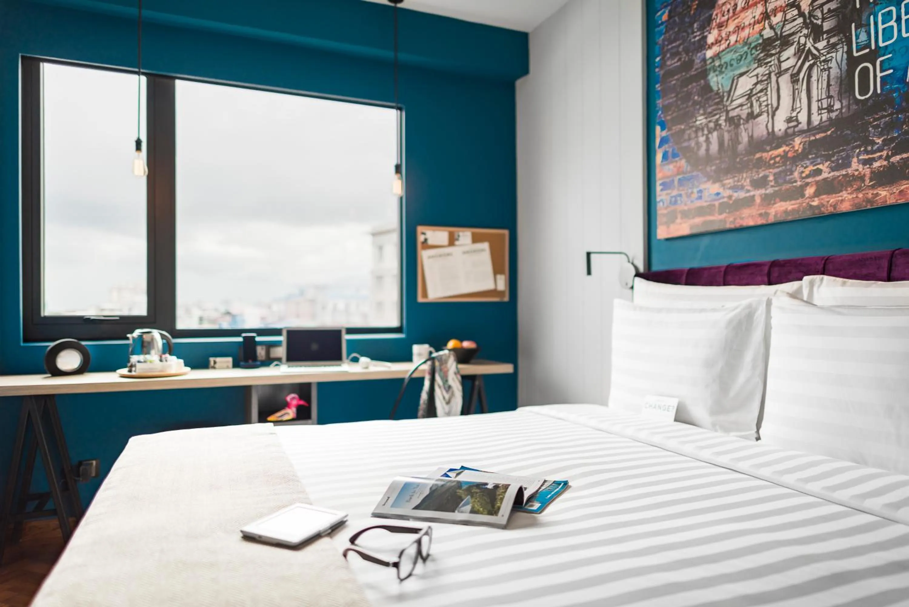 Bed in Hotel G Yangon