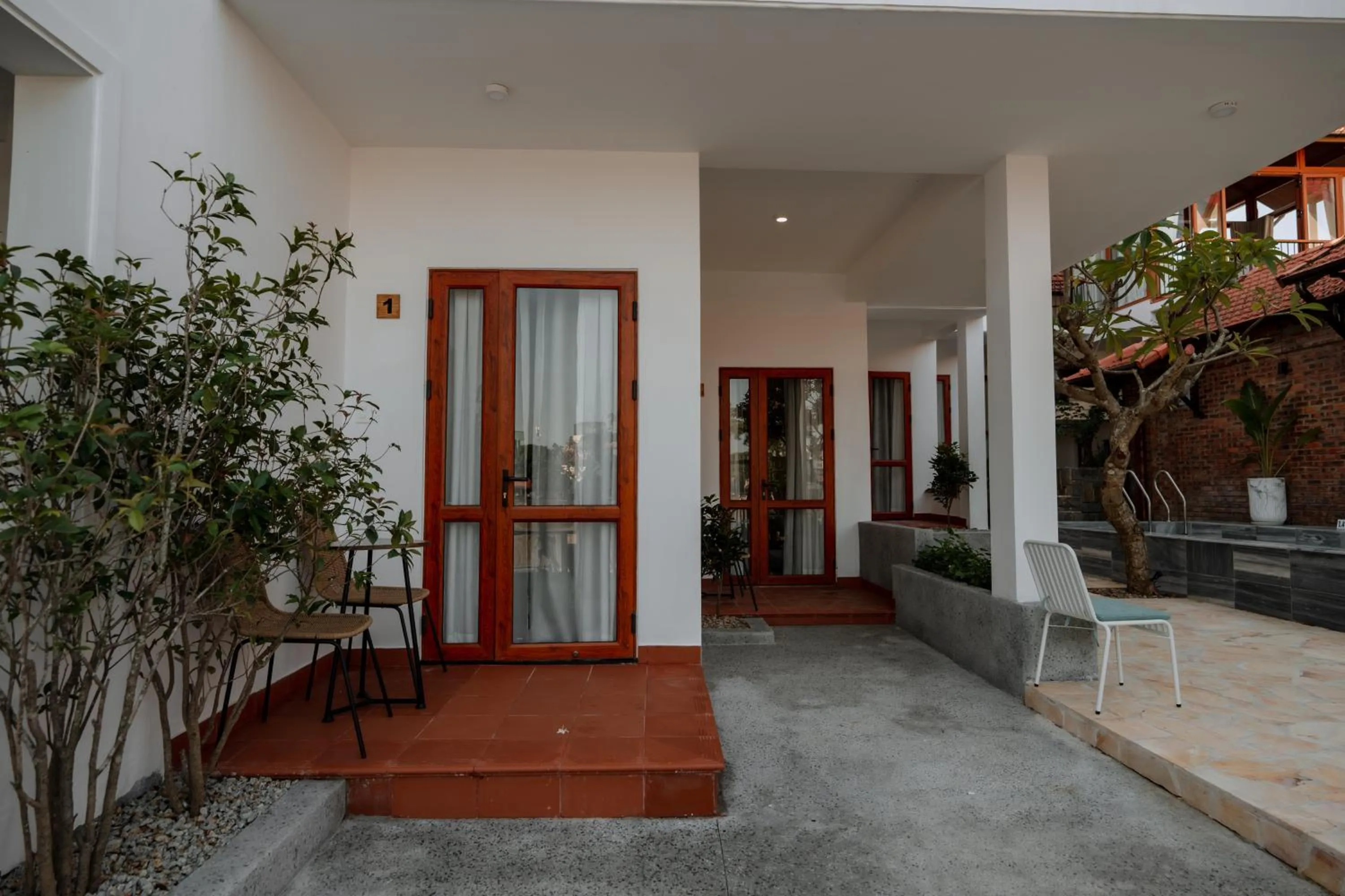 Facade/entrance in Hue River Side Villa
