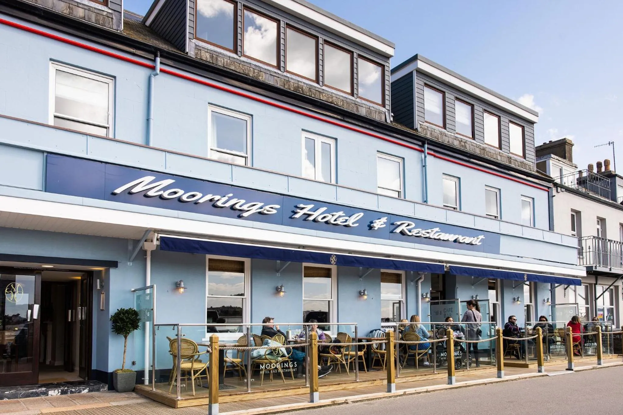 Property building in The Moorings Hotel & Restaurant