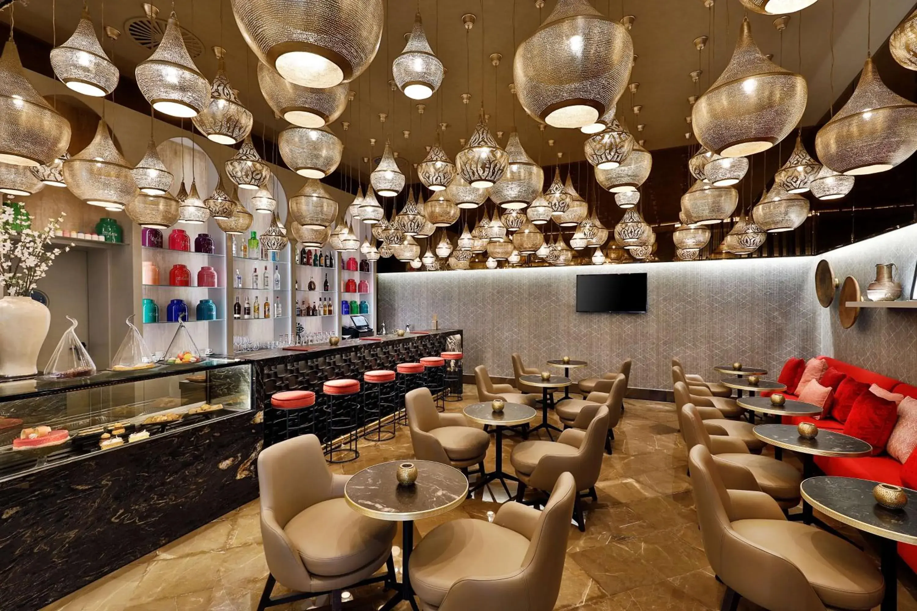 Lounge or bar in Hilton Tanger City Center Hotel & Residences Lounge or bar in Hilton Tanger City Center Hotel & Residences